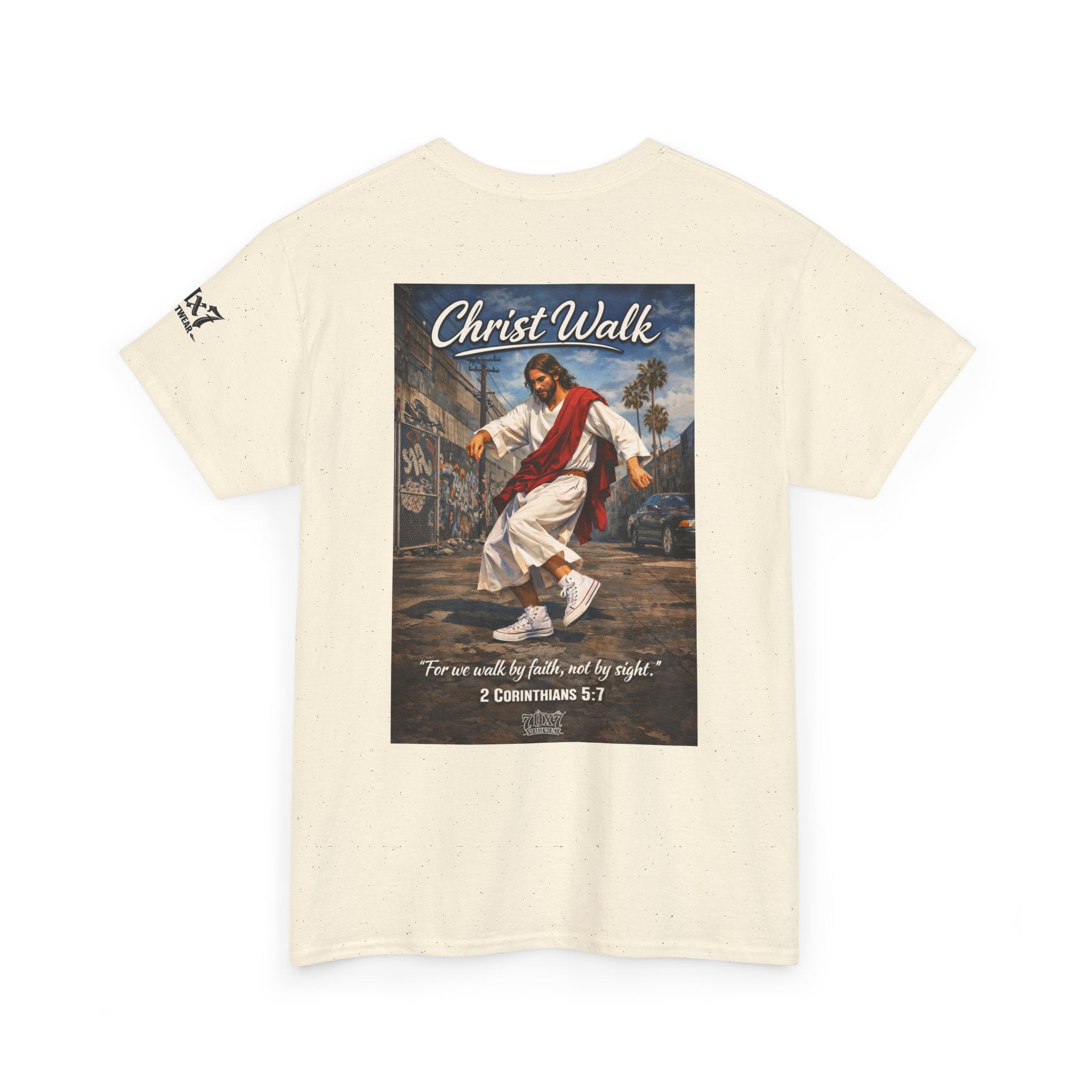 Christ Walk T-Shirt — ‘For we walk by faith, not by sight’ Christian Graphic Tee
