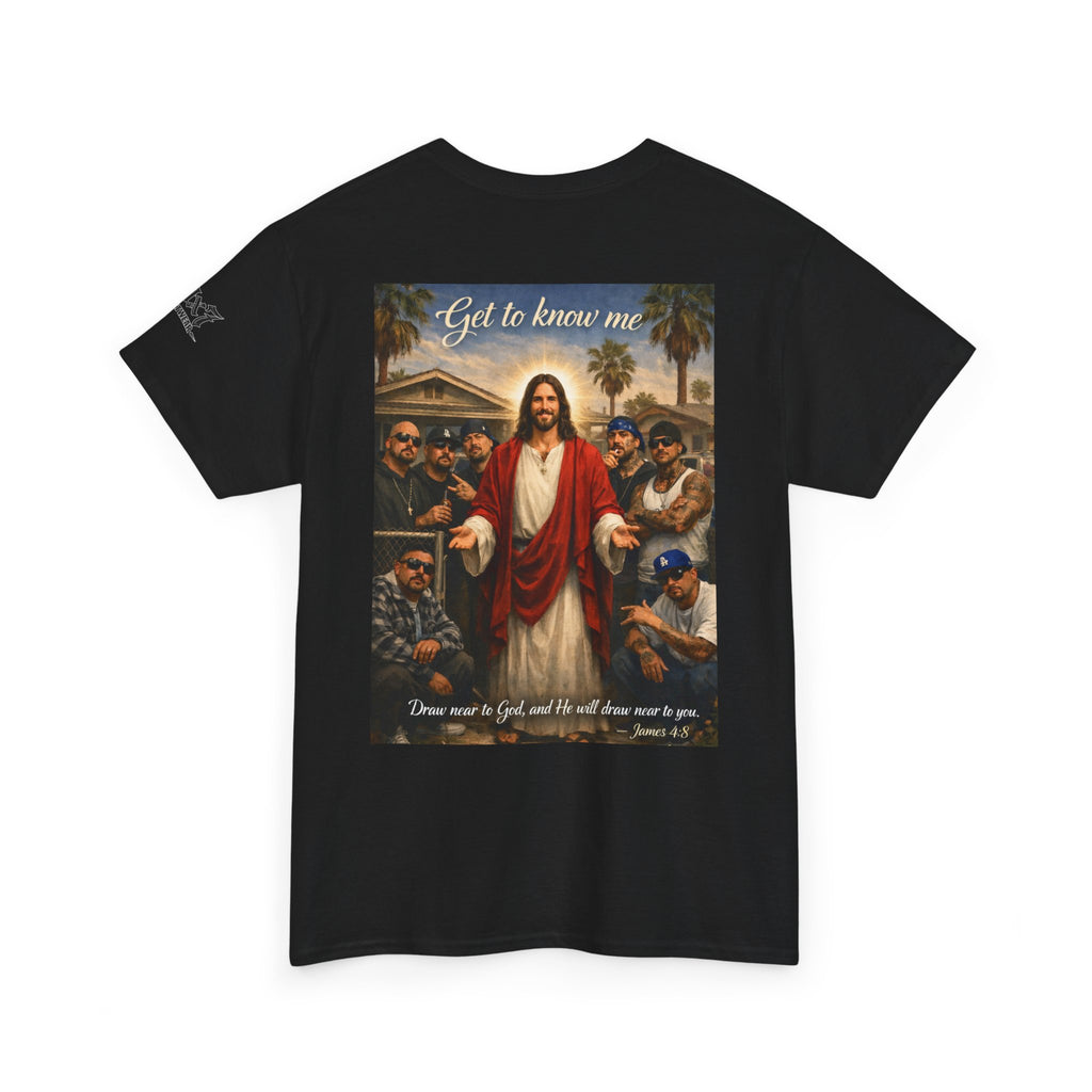 70x7 Streetwear - Jesus 'Get to Know Me' Graphic Tee
