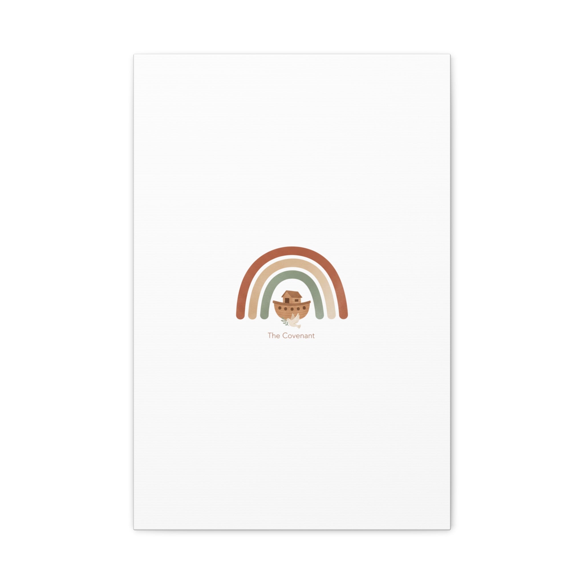 Noah's Ark Rainbow Matte Canvas Wall Art - "The Covenant" Nursery Decor