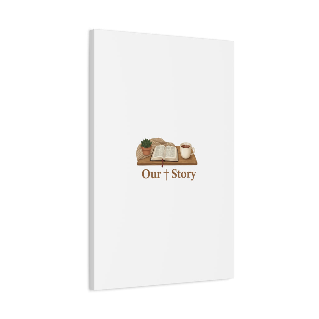 Our Story Canvas | Cozy Reading Aesthetic, Bookish Home Decor