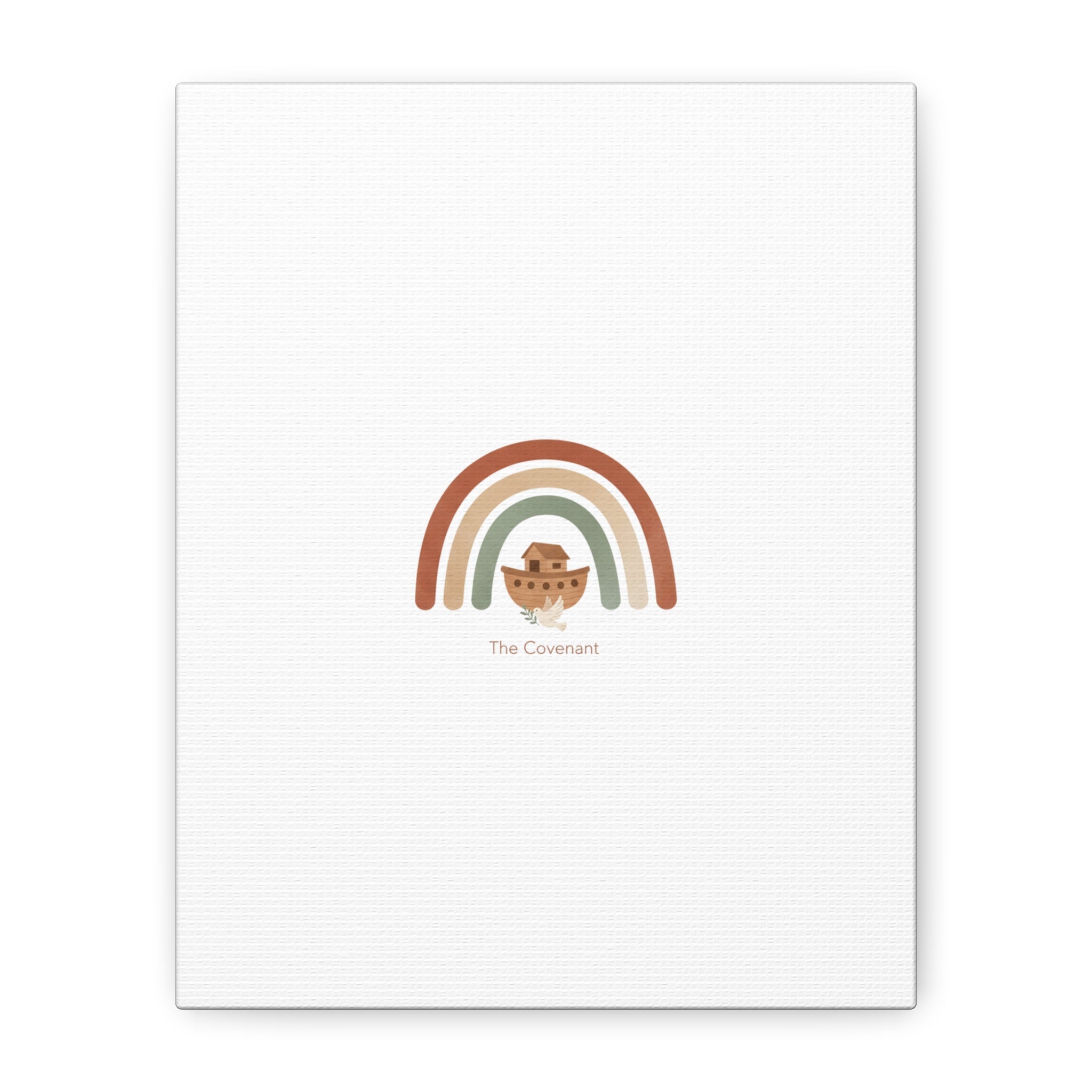 Noah's Ark Rainbow Matte Canvas Wall Art - "The Covenant" Nursery Decor