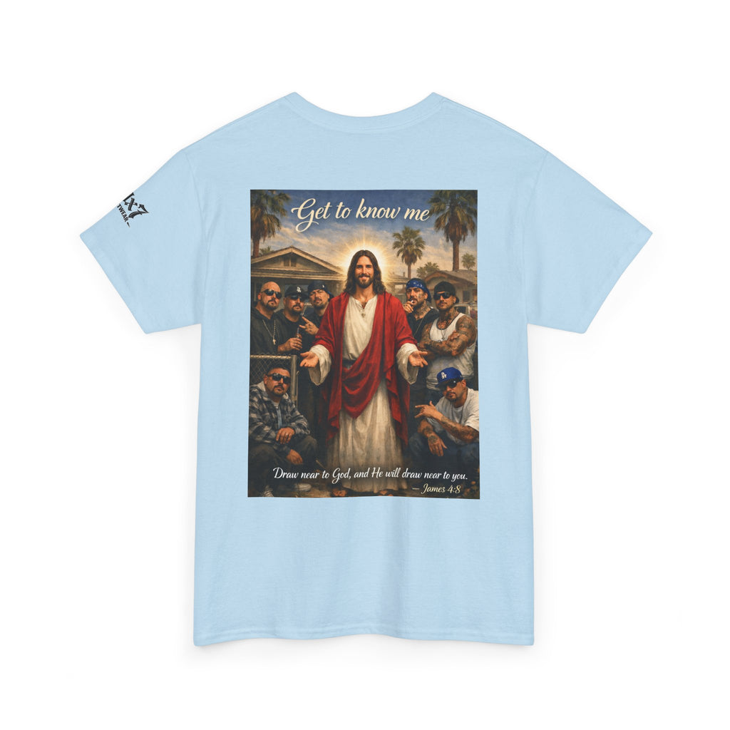 70x7 Streetwear - Jesus 'Get to Know Me' Graphic Tee