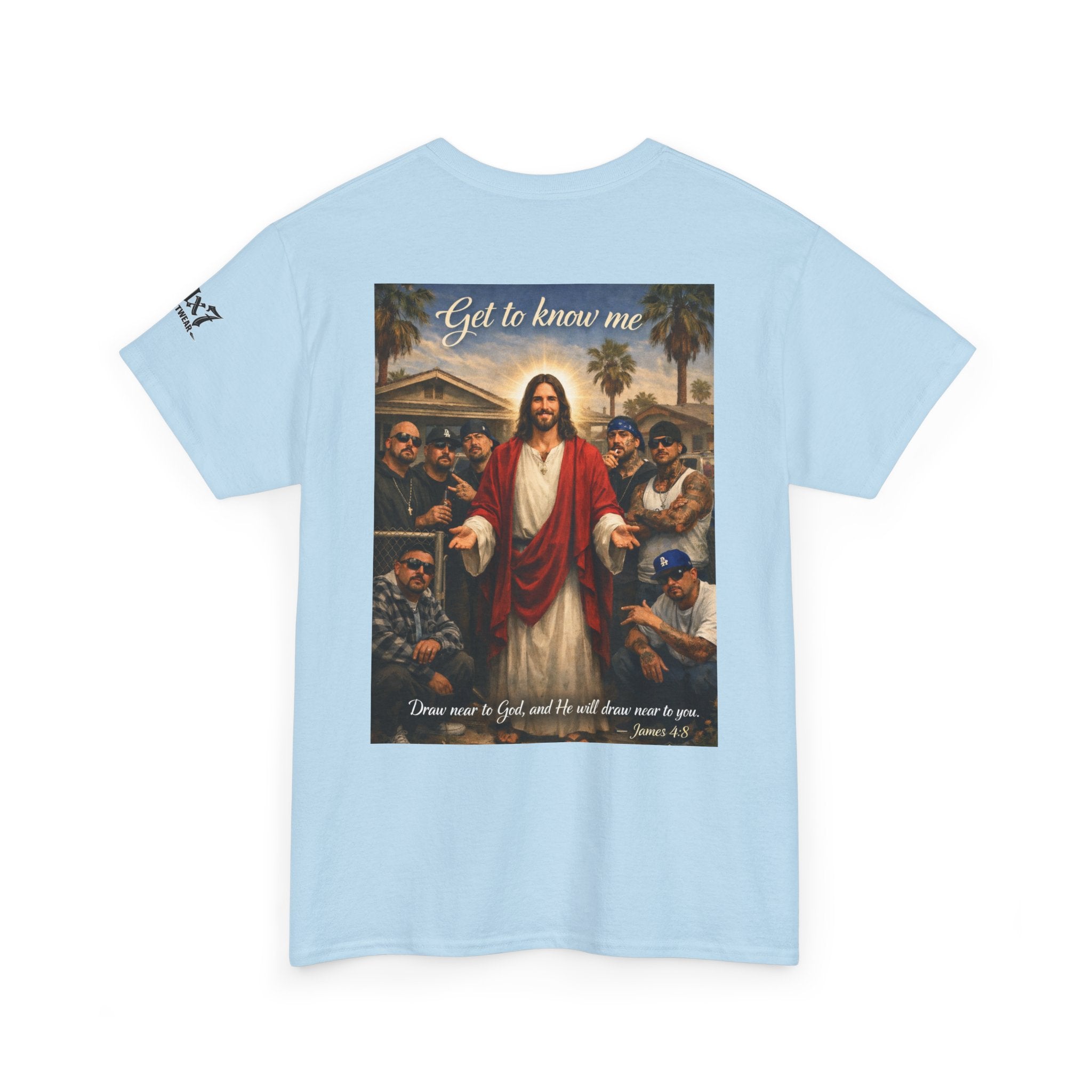 70x7 Streetwear - Jesus 'Get to Know Me' Graphic Tee