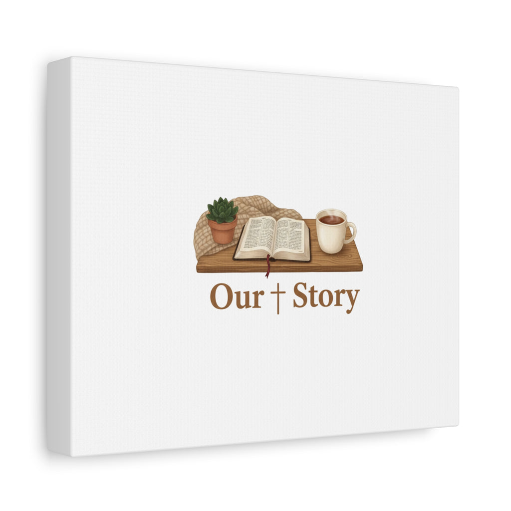 Our Story Canvas | Cozy Reading Aesthetic, Bookish Home Decor