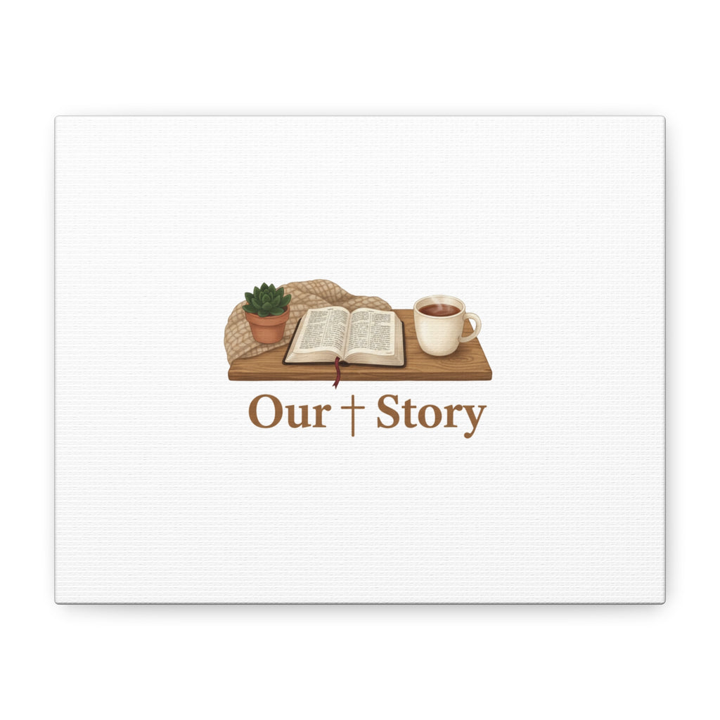 Our Story Canvas | Cozy Reading Aesthetic, Bookish Home Decor