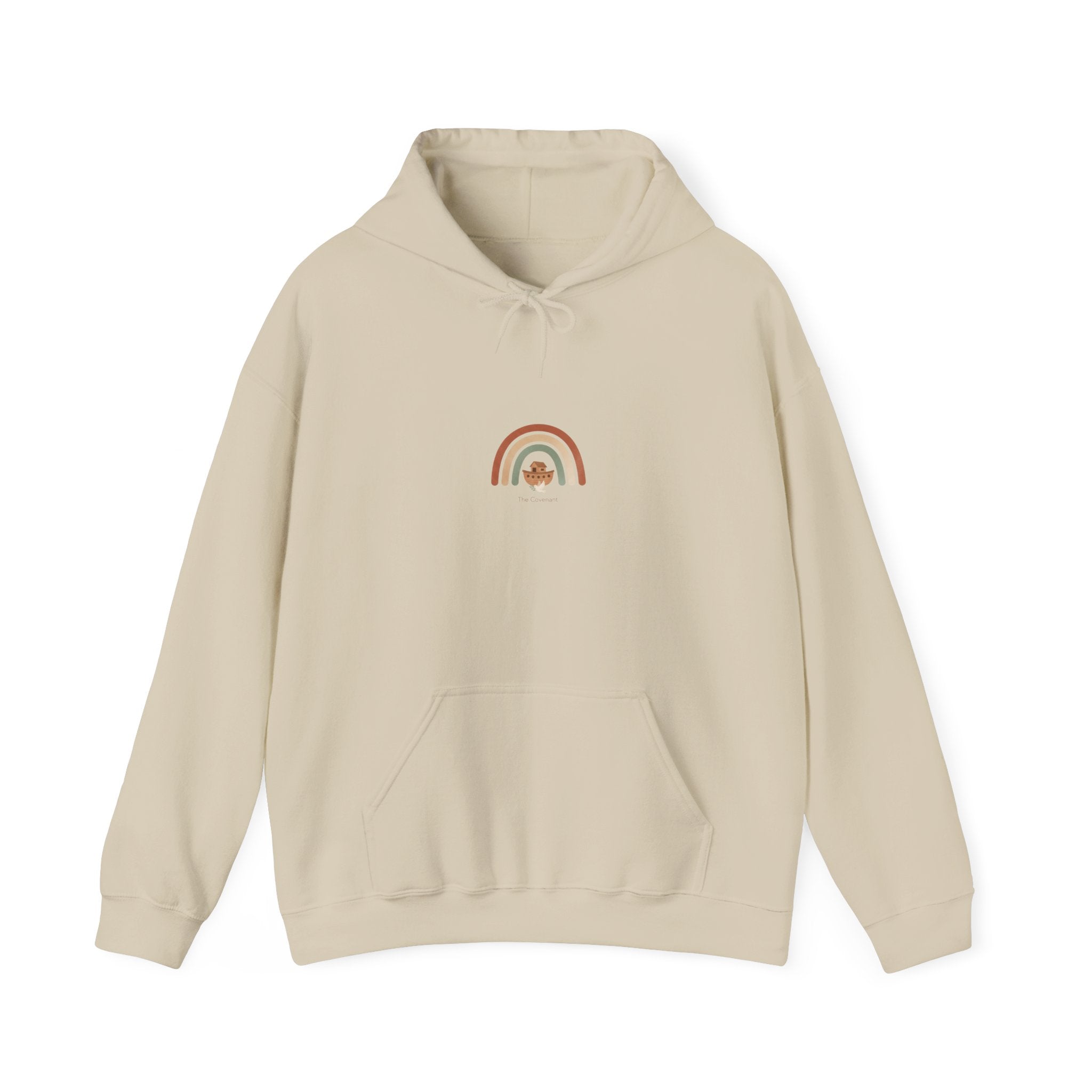 Minimal Boho Rainbow Hoodie — Tiny Floral Rainbow Graphic Sweatshirt