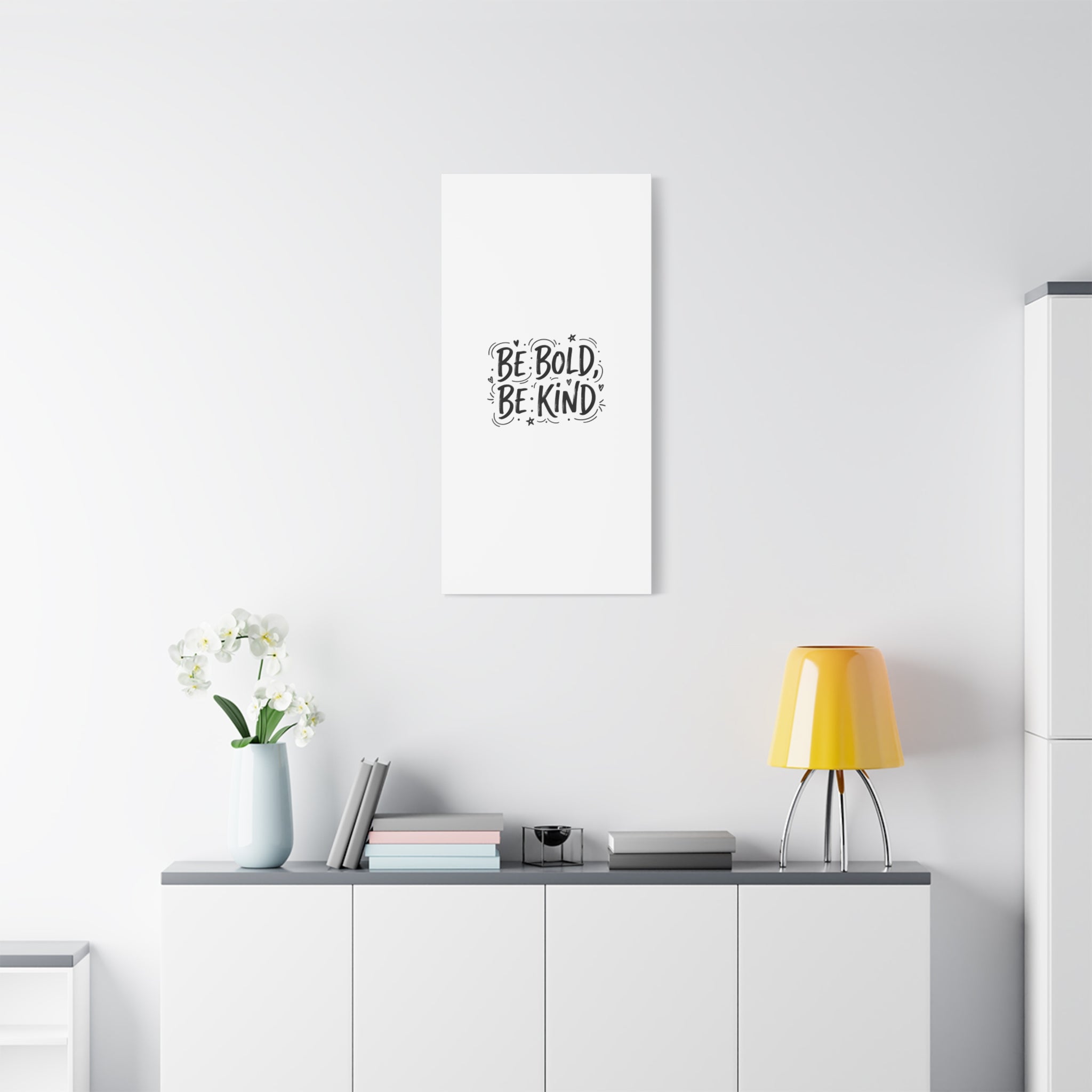 Be Bold Be Kind Canvas | Handwritten Marker Brush Script, Humanized Typography