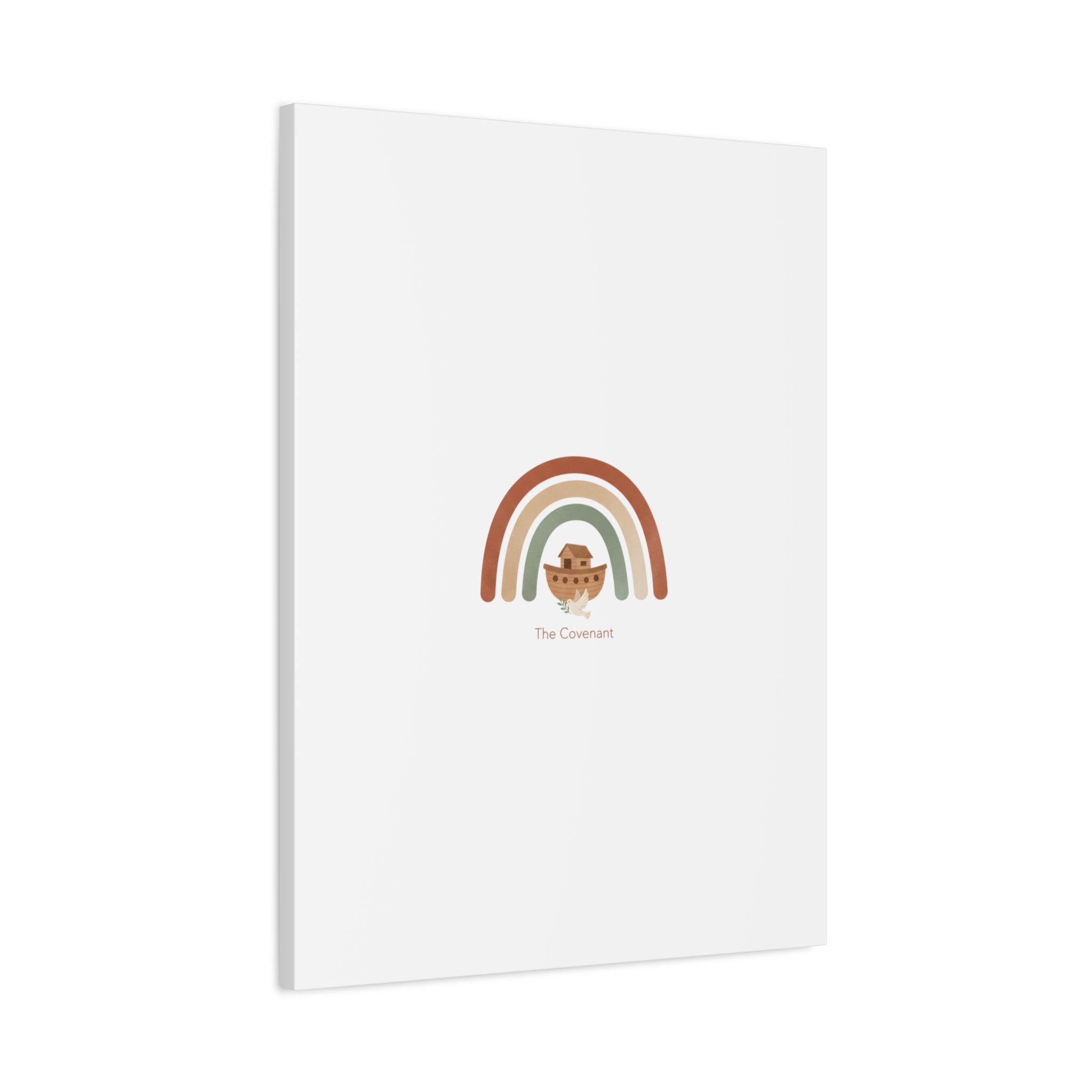Noah's Ark Rainbow Matte Canvas Wall Art - "The Covenant" Nursery Decor