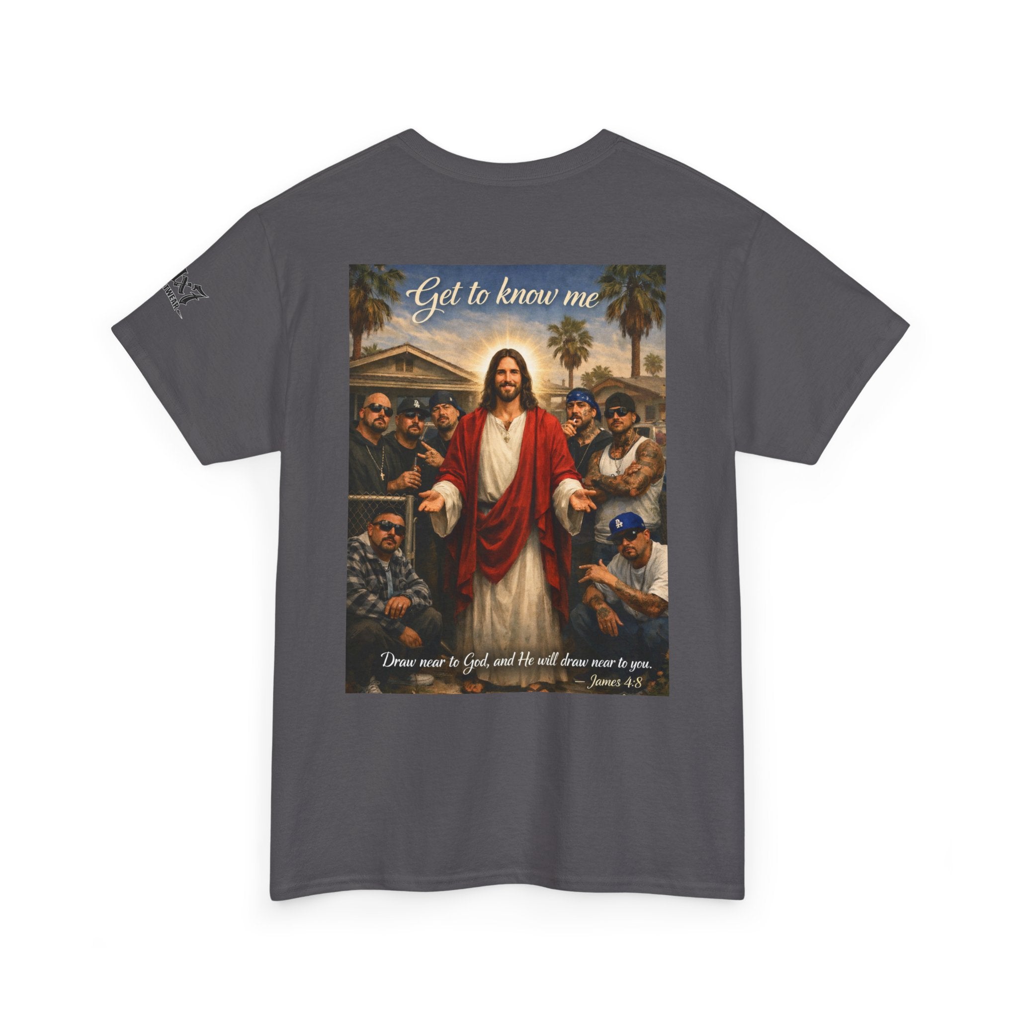 70x7 Streetwear - Jesus 'Get to Know Me' Graphic Tee