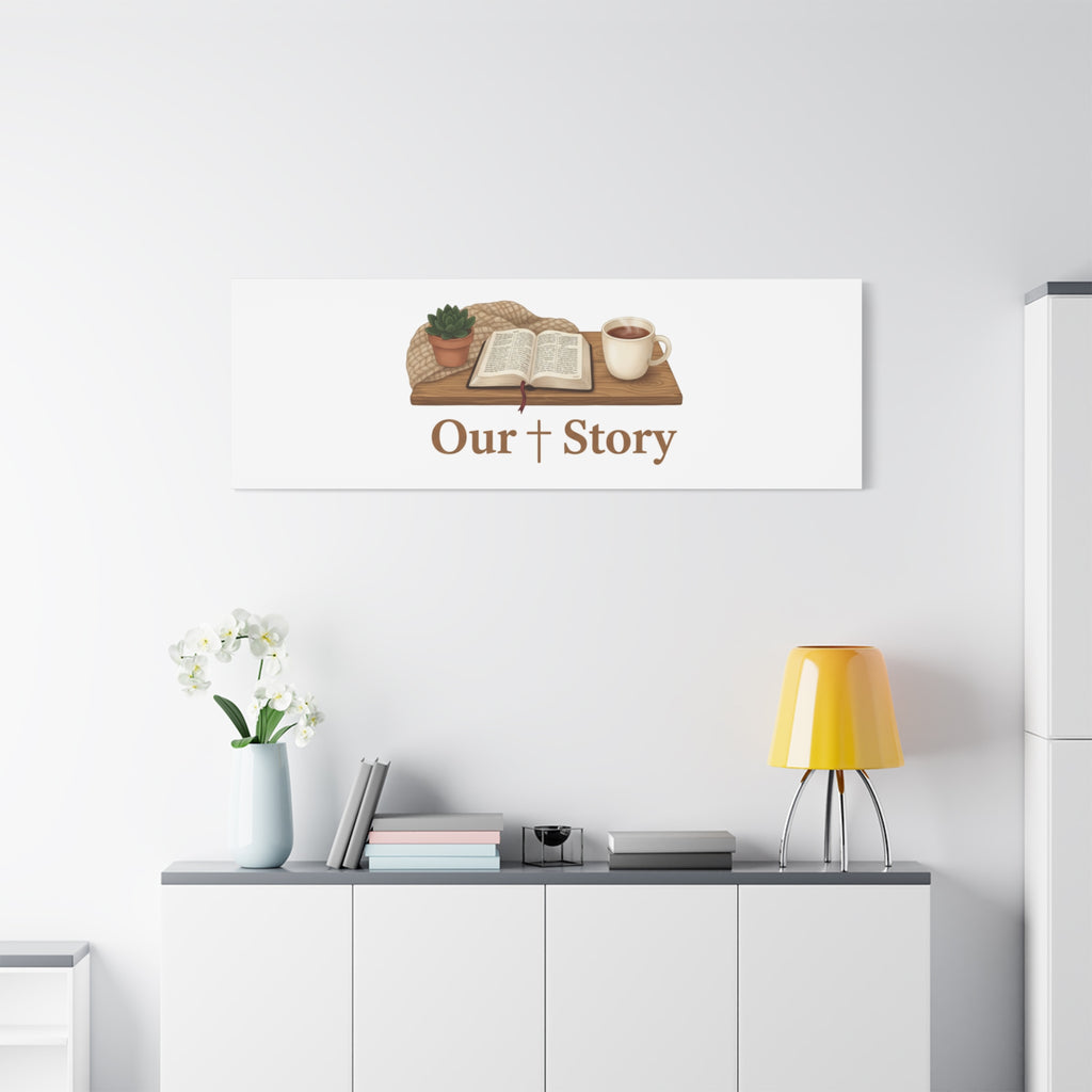 Our Story Canvas | Cozy Reading Aesthetic, Bookish Home Decor