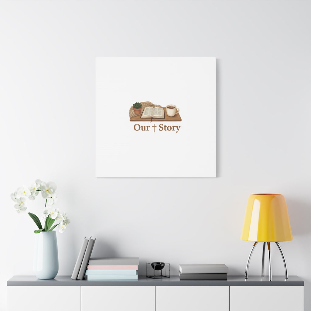 Our Story Canvas | Cozy Reading Aesthetic, Bookish Home Decor