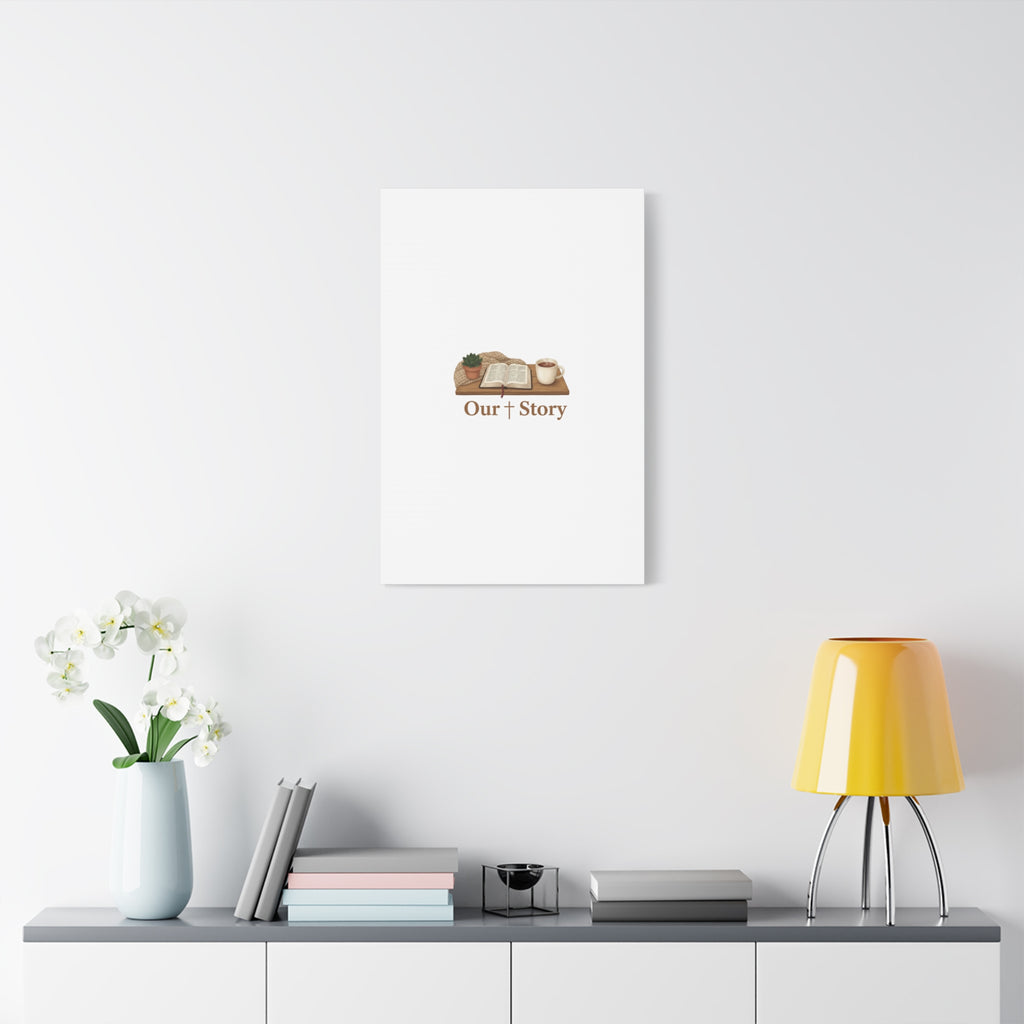 Our Story Canvas | Cozy Reading Aesthetic, Bookish Home Decor