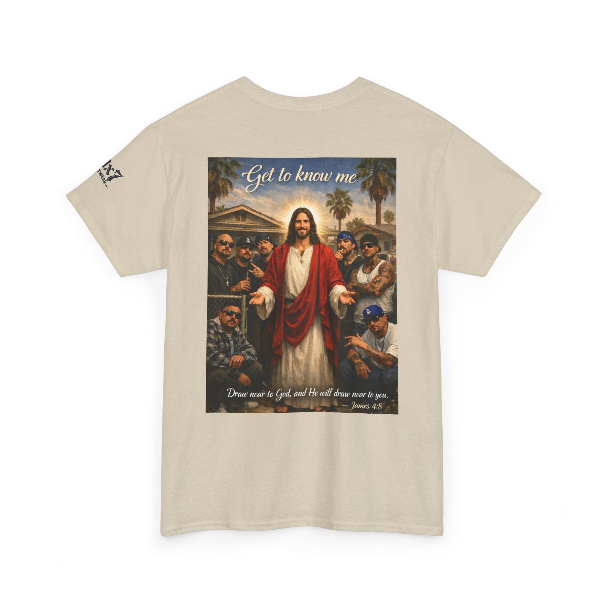 70x7 Streetwear - Jesus 'Get to Know Me' Graphic Tee