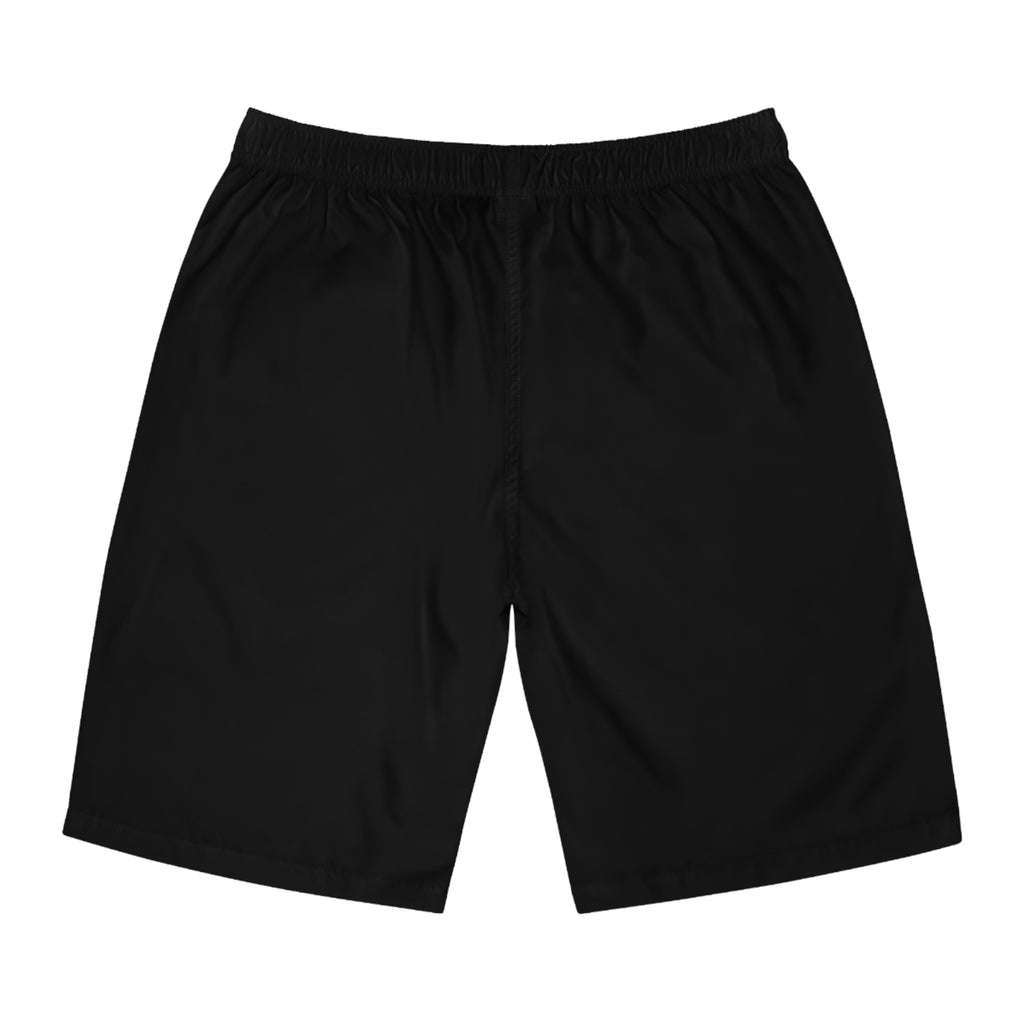 70x7 Streetwear Logo Board Shorts — '70x7 Streetwear' Graphic Men's Swim Trunks