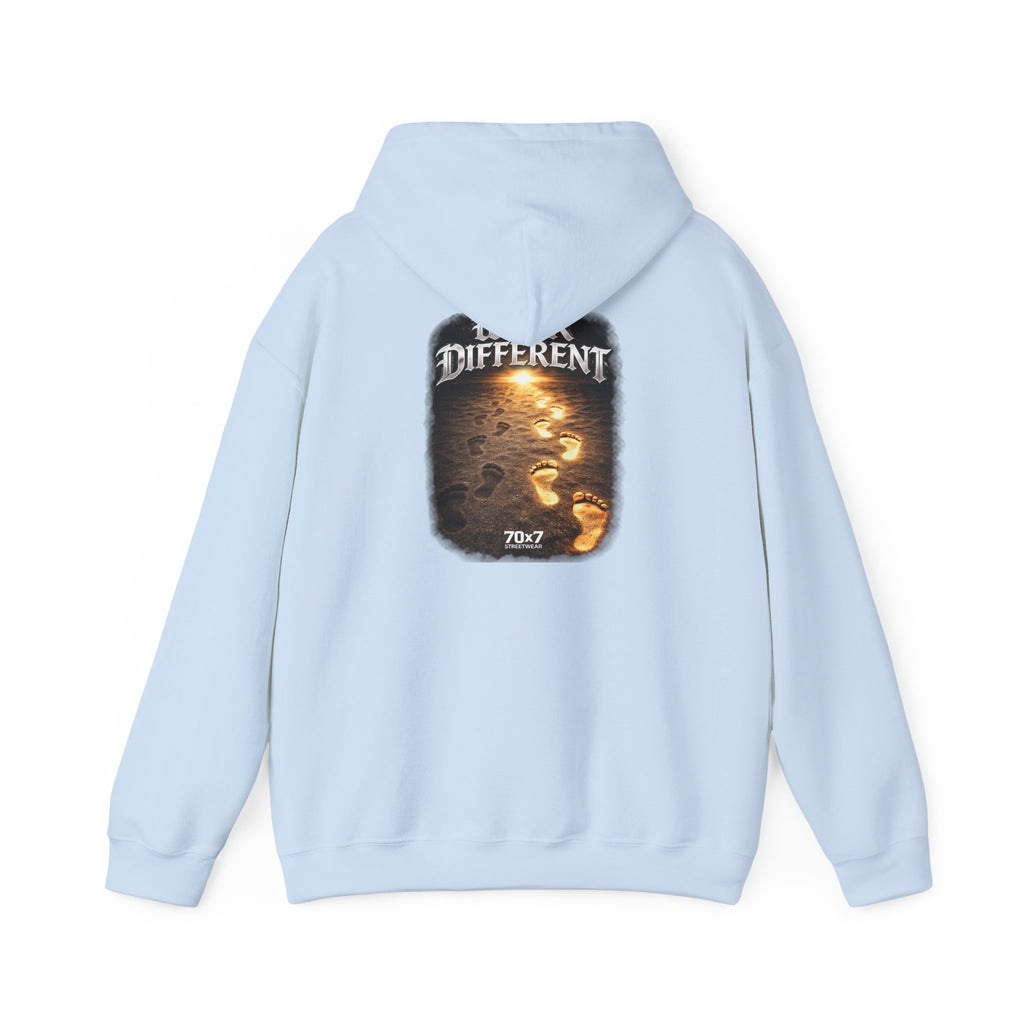70x7 Streetwear Hoodie — 70x7 "Walk Different" Graphic Pullover