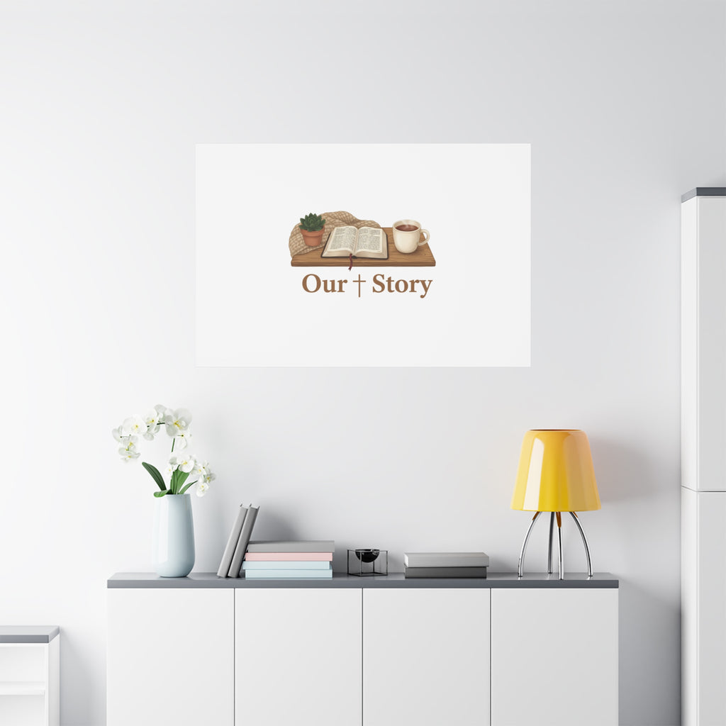 Our Story Canvas | Cozy Reading Aesthetic, Bookish Home Decor