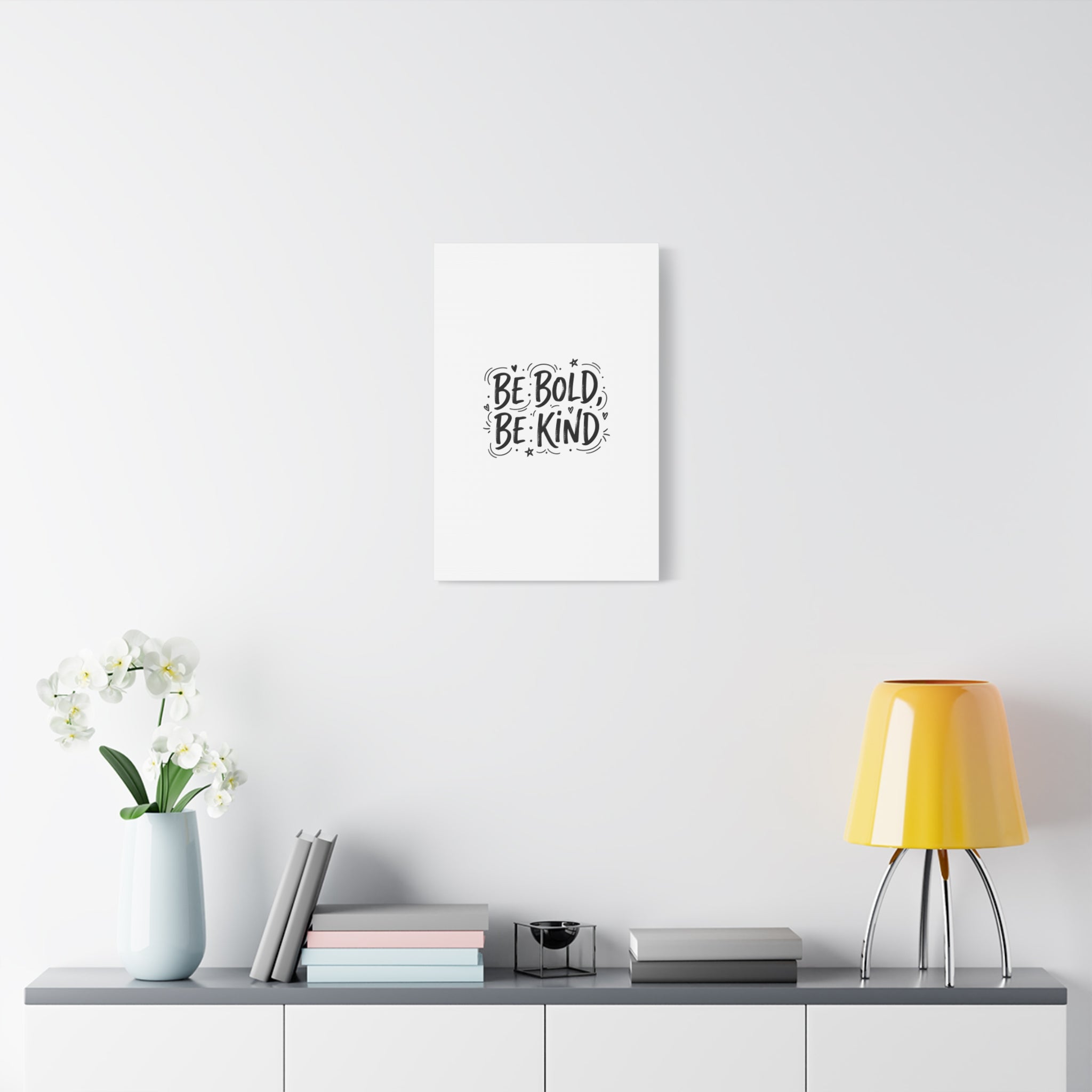 Be Bold Be Kind Canvas | Handwritten Marker Brush Script, Humanized Typography