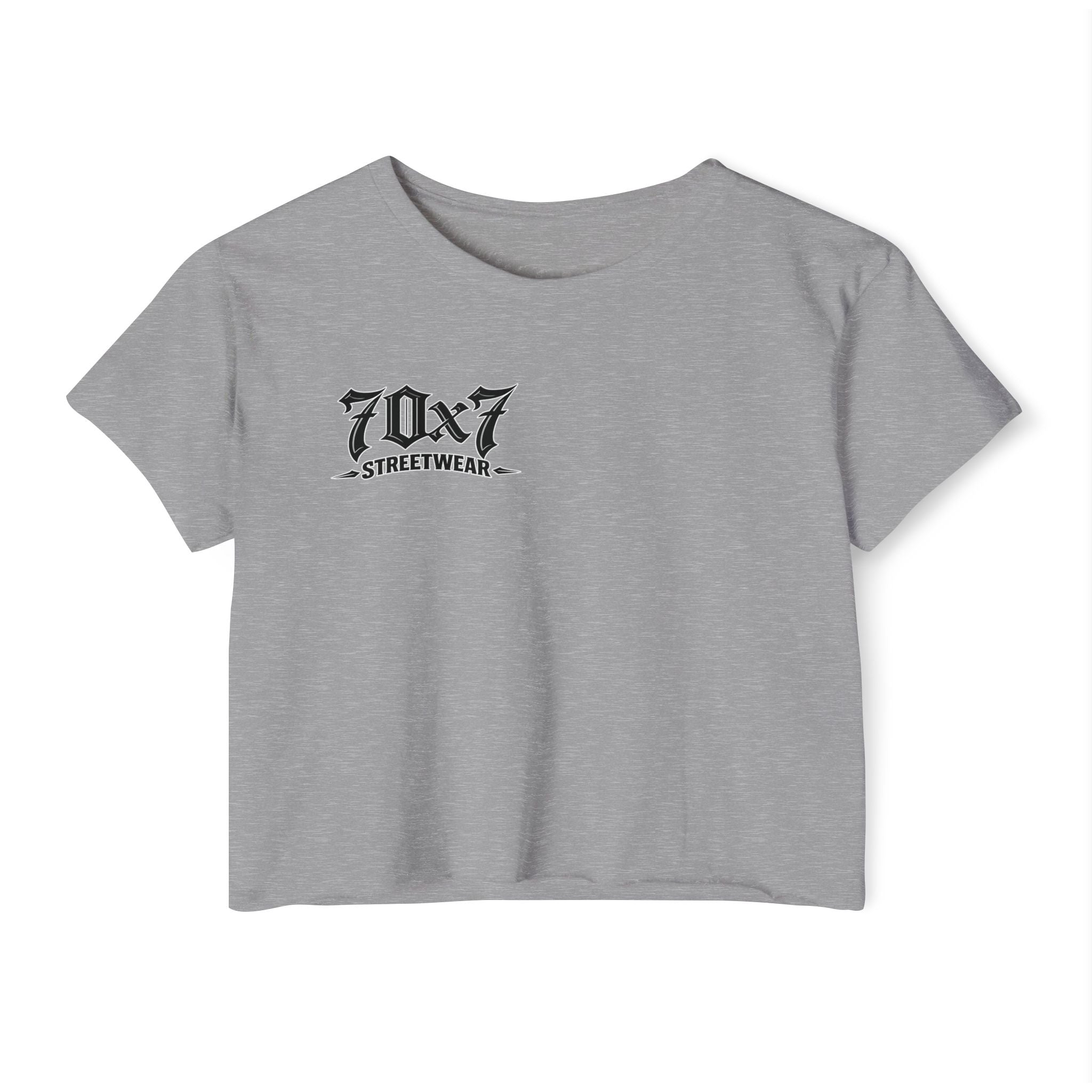 Women's Crop Top — "En Mi Bolsa, En Mi Biblia También" 70 x7 Streetwear Graphic