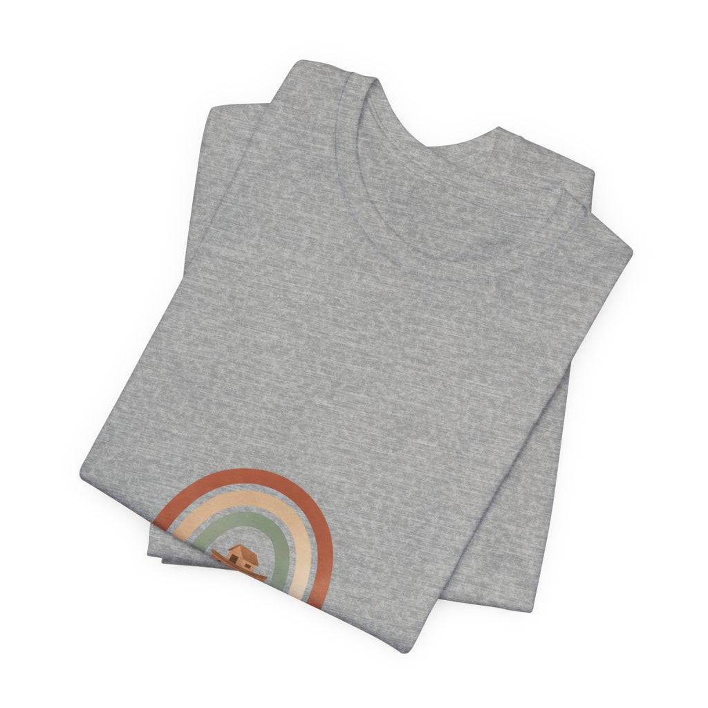 Neutral Rainbow Arc Tee | muted rainbow shirt, boho rainbow