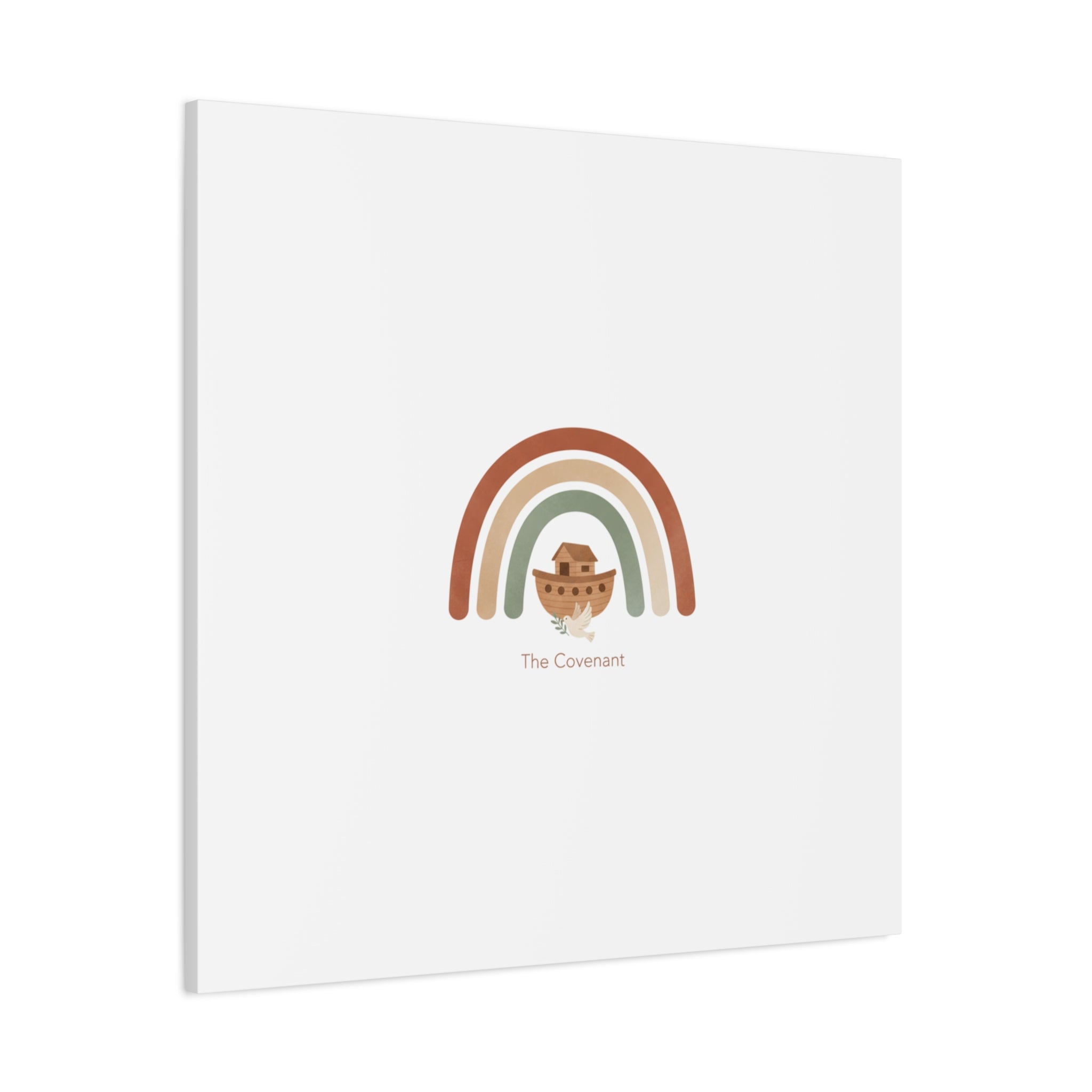 Noah's Ark Rainbow Matte Canvas Wall Art - "The Covenant" Nursery Decor