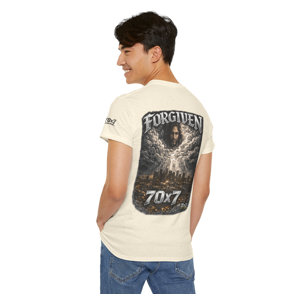 70x7 Streetwear Forgiven Tee — Christian Streetwear Graphic T‑Shirt