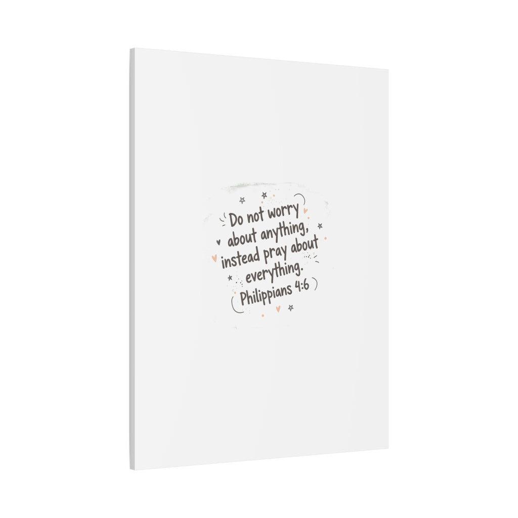 Do Not Worry Prayer Canvas | Handwritten Messy Script, Pastel Doodle Art