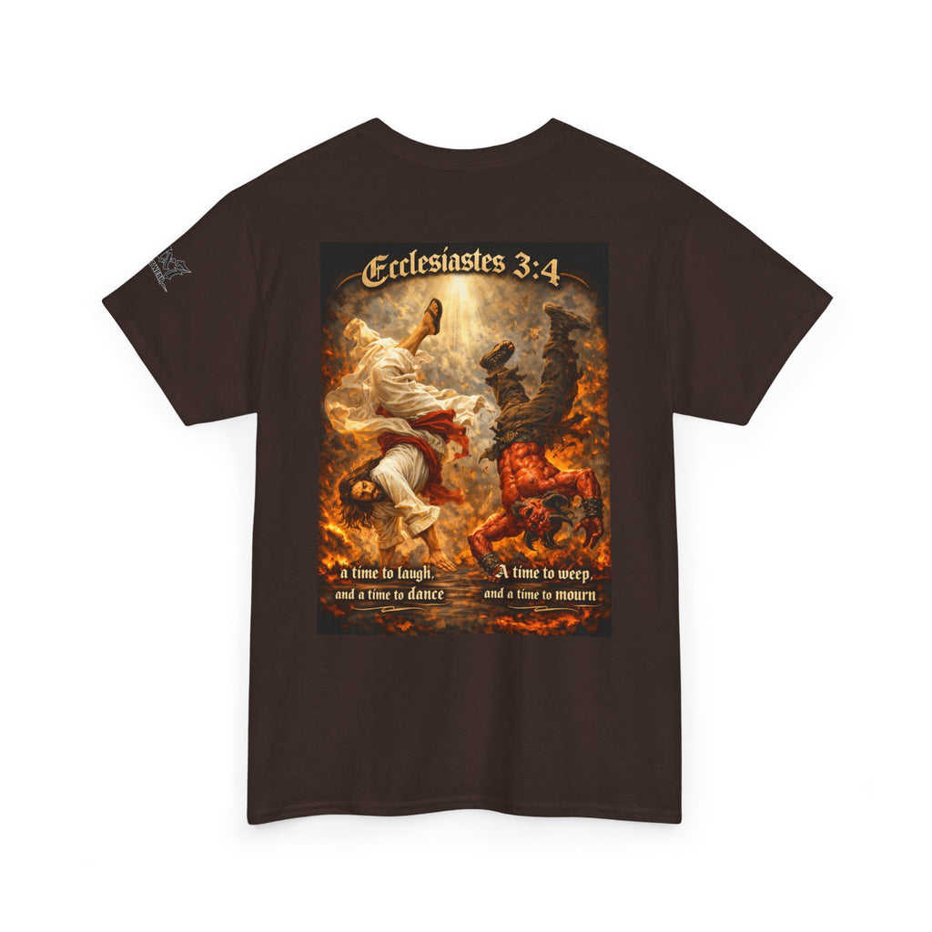 70x7 Streetwear Ecclesiastes 3:4 Graphic Tee — "A Time to Laugh" Christian Faith T‑Shirt