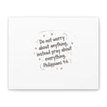 Do Not Worry Prayer Canvas | Handwritten Messy Script, Pastel Doodle Art