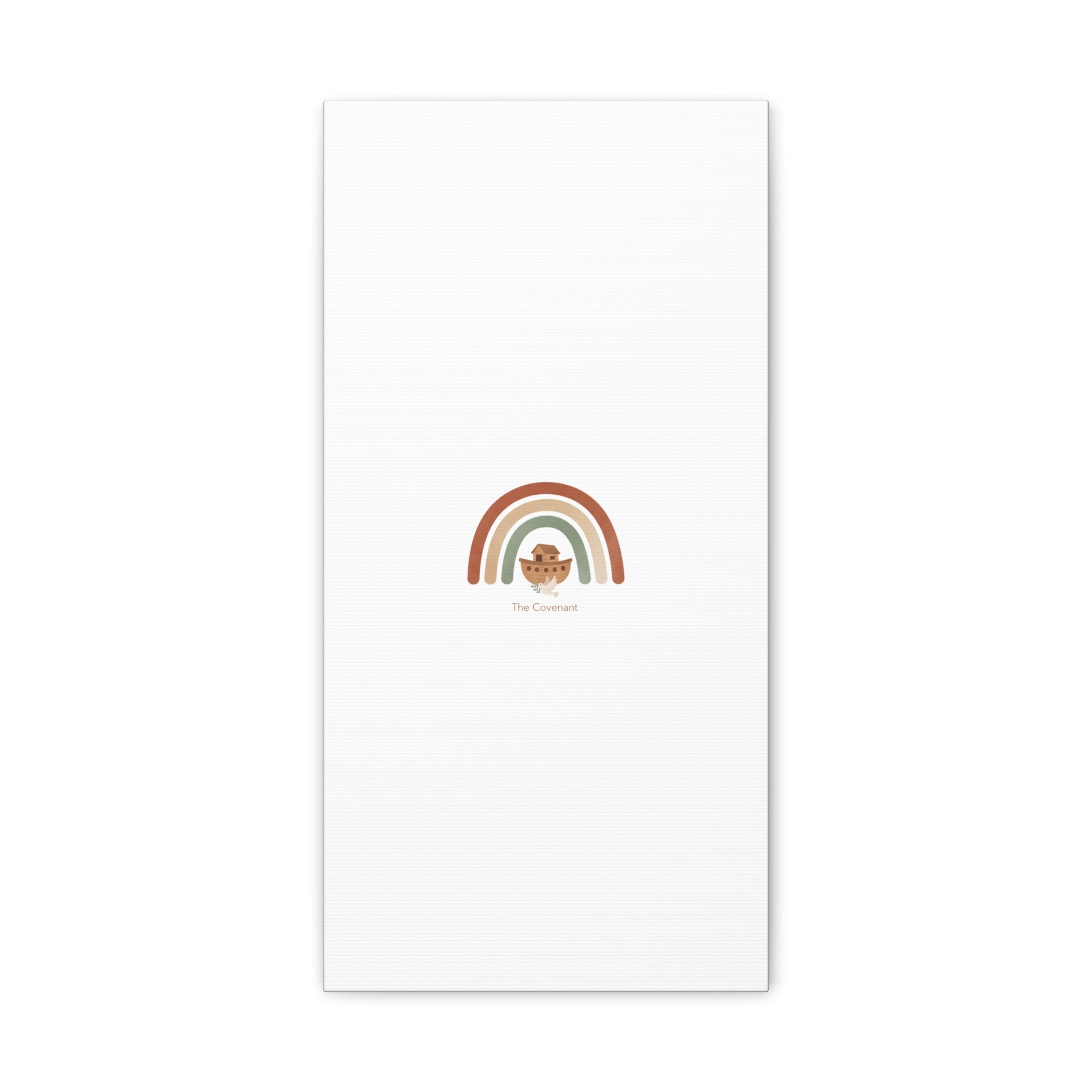 Noah's Ark Rainbow Matte Canvas Wall Art - "The Covenant" Nursery Decor