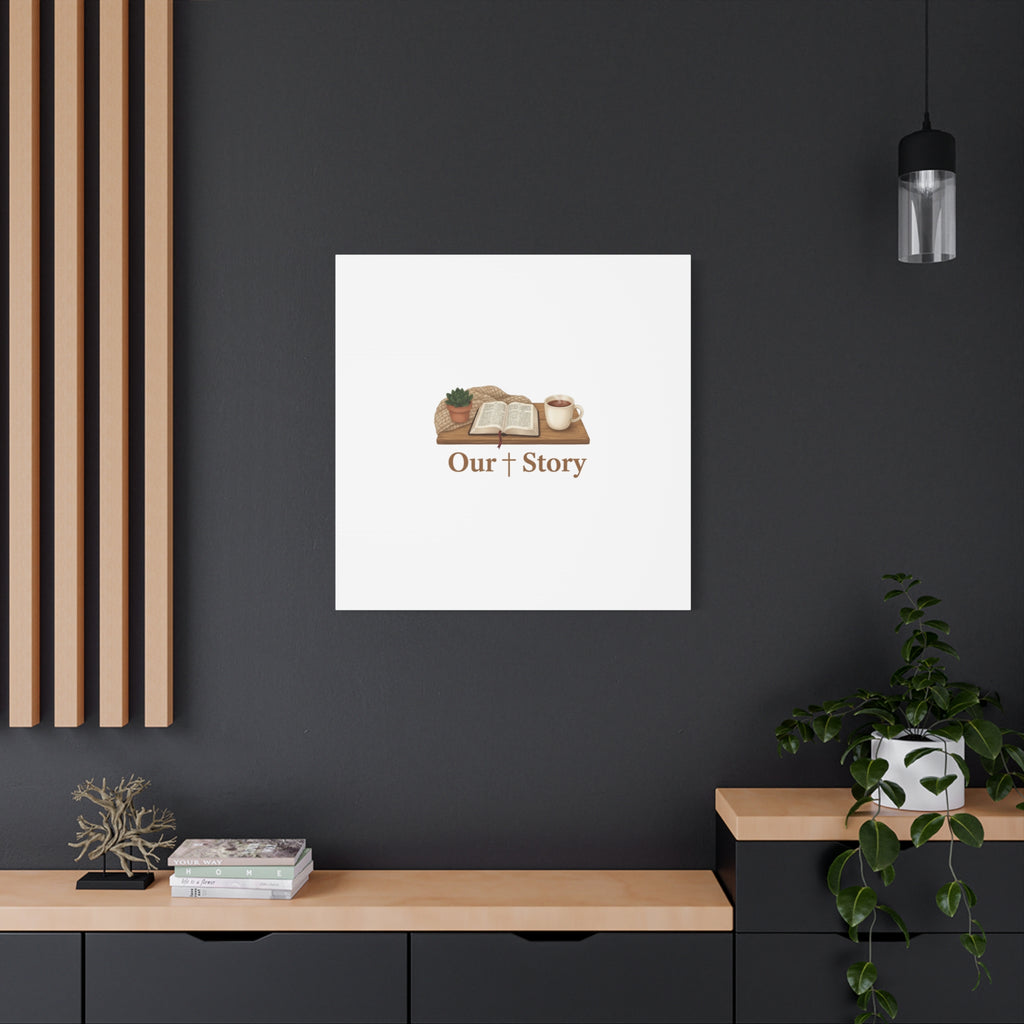 Our Story Canvas | Cozy Reading Aesthetic, Bookish Home Decor