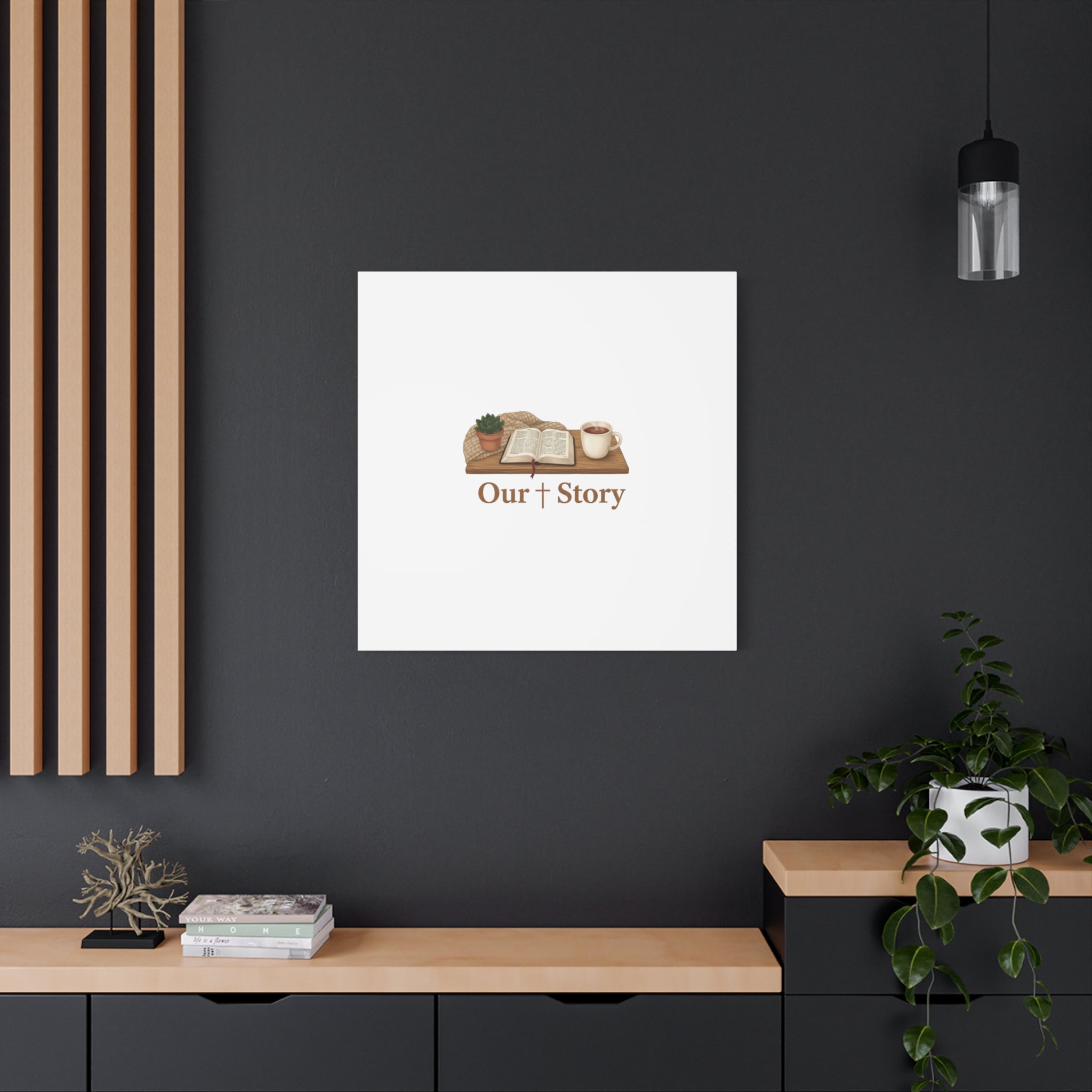 Our Story Canvas | Cozy Reading Aesthetic, Bookish Home Decor