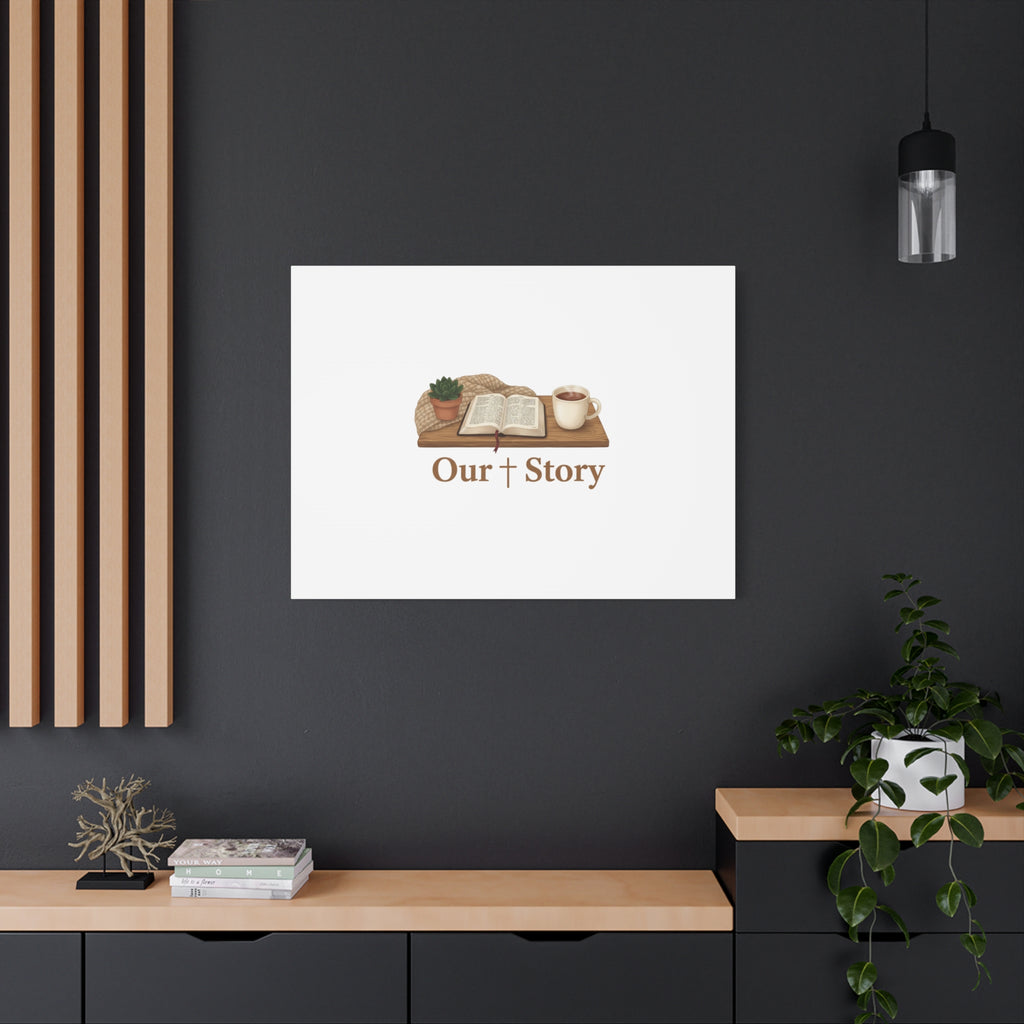Our Story Canvas | Cozy Reading Aesthetic, Bookish Home Decor