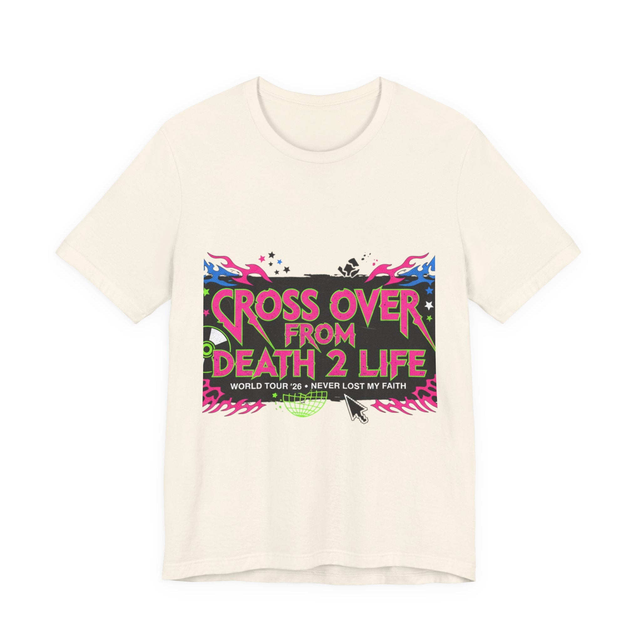 Cross Over From Death 2 Life Tee | Y2K Distressed Band Style, vintage band tee