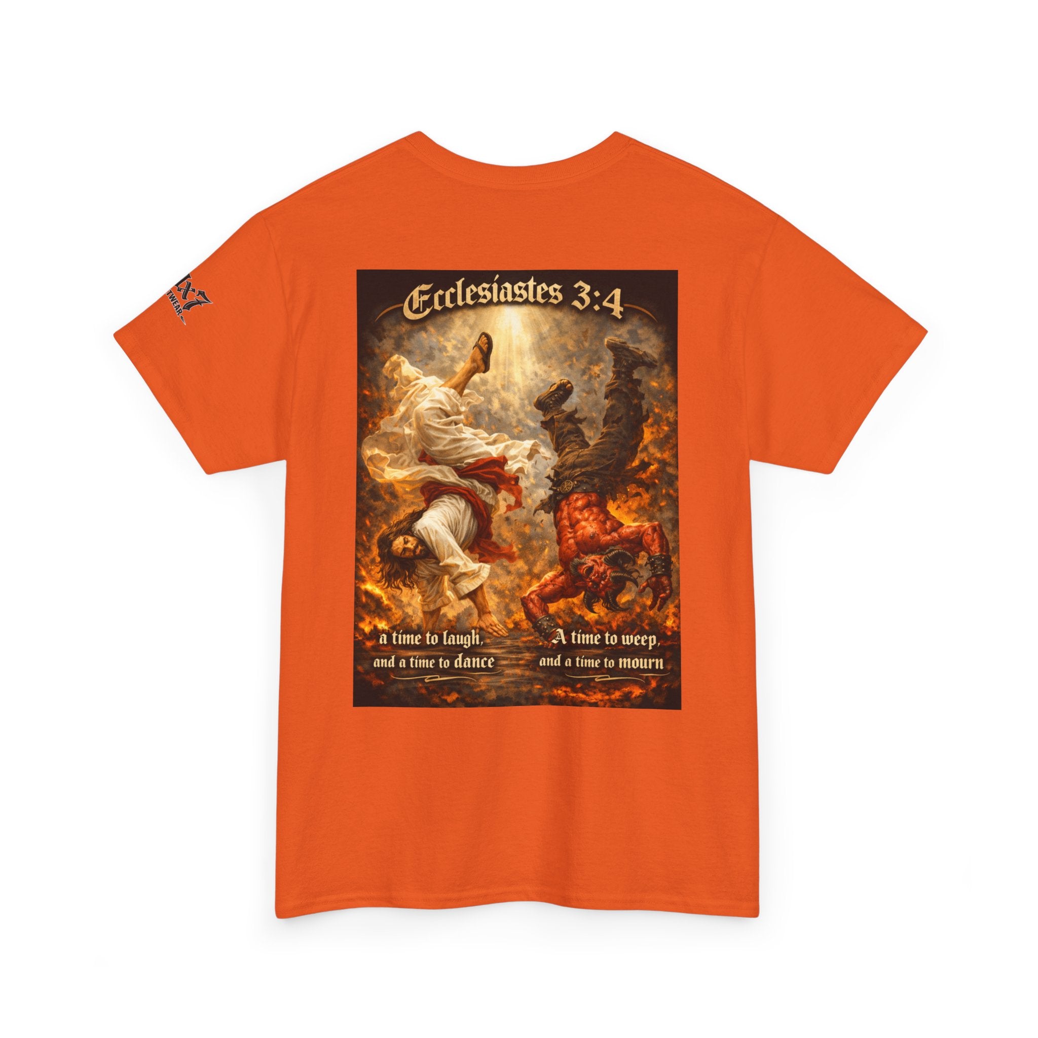 70x7 Streetwear Ecclesiastes 3:4 Graphic Tee — "A Time to Laugh" Christian Faith T‑Shirt