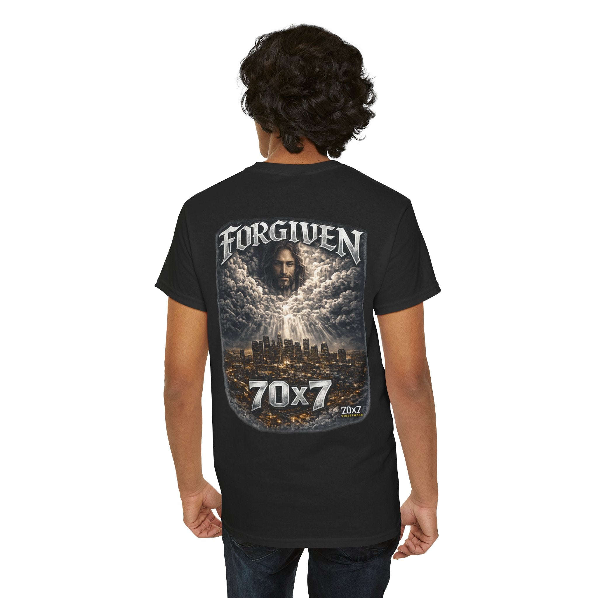 70x7 Streetwear Forgiven Tee — Christian Streetwear Graphic T‑Shirt