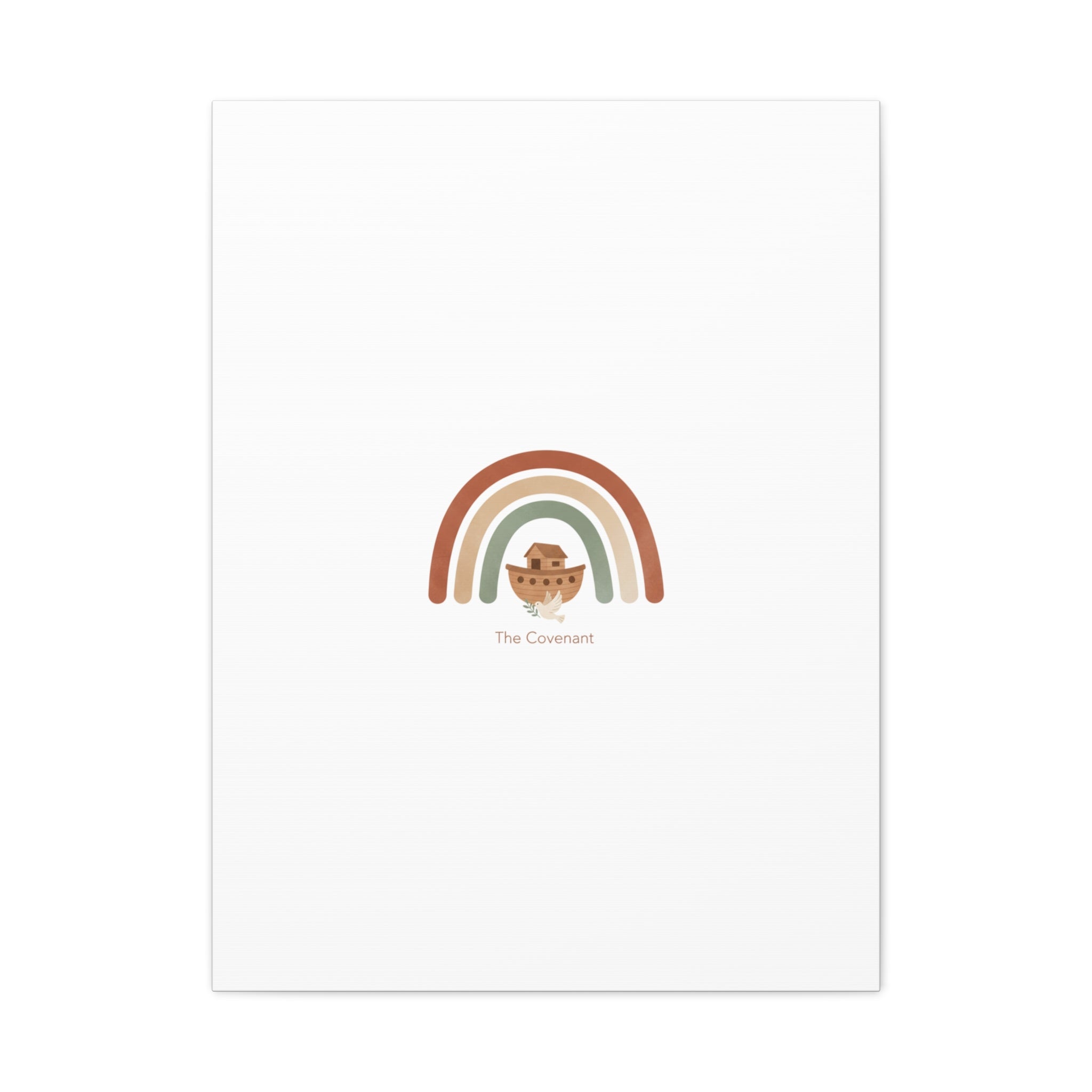 Noah's Ark Rainbow Matte Canvas Wall Art - "The Covenant" Nursery Decor
