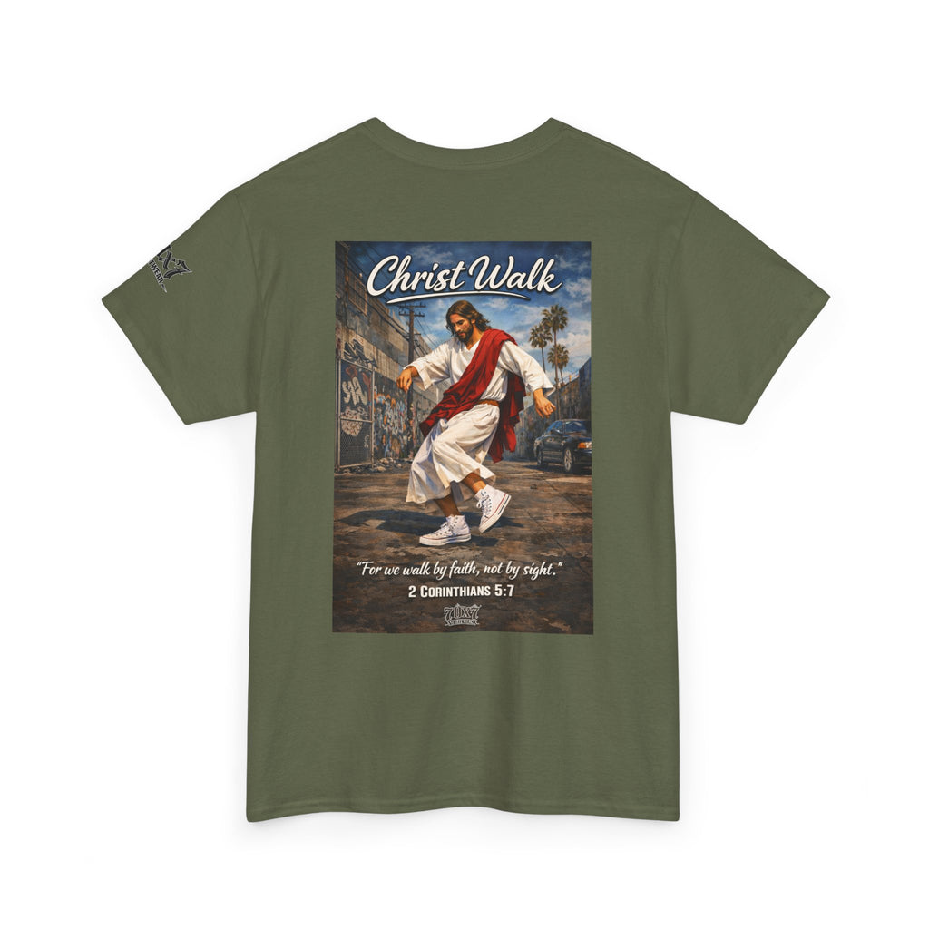 Christ Walk T-Shirt — ‘For we walk by faith, not by sight’ Christian Graphic Tee