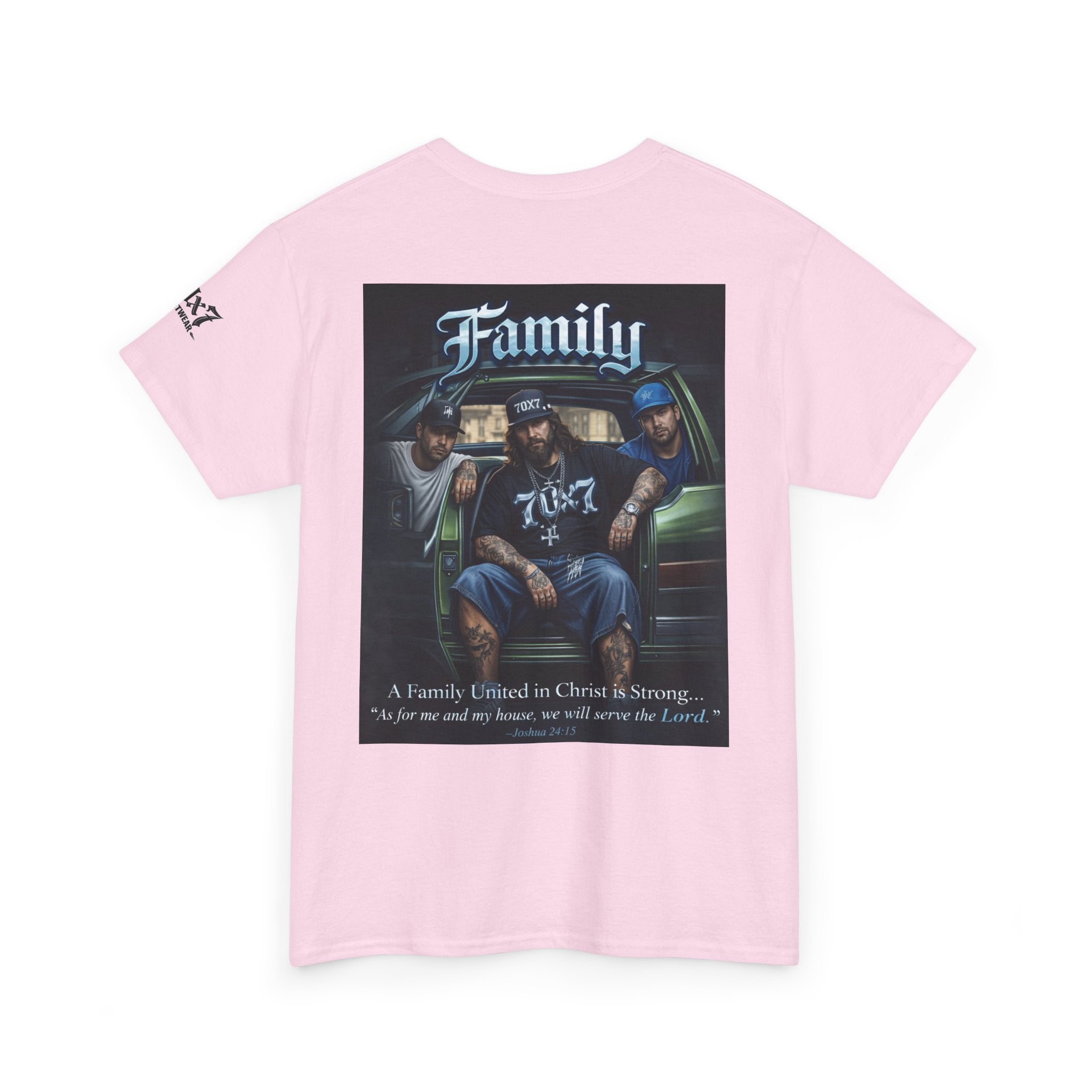 70x7 Streetwear Family Tee — "Family" Graphic Cotton T-Shirt
