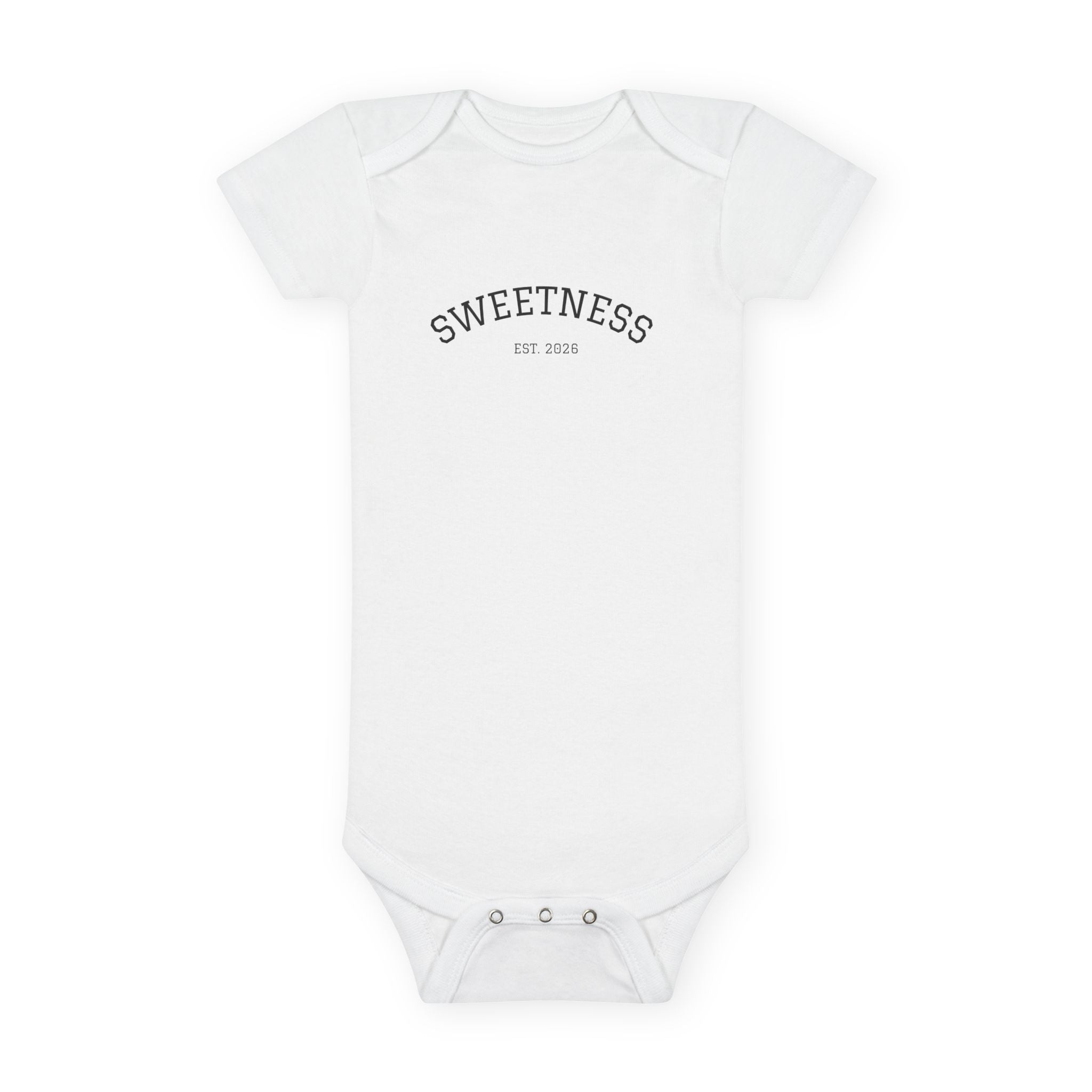 Sweetness Organic Baby Onesie – 'Sweetness Est. 2026' Infant Bodysuit