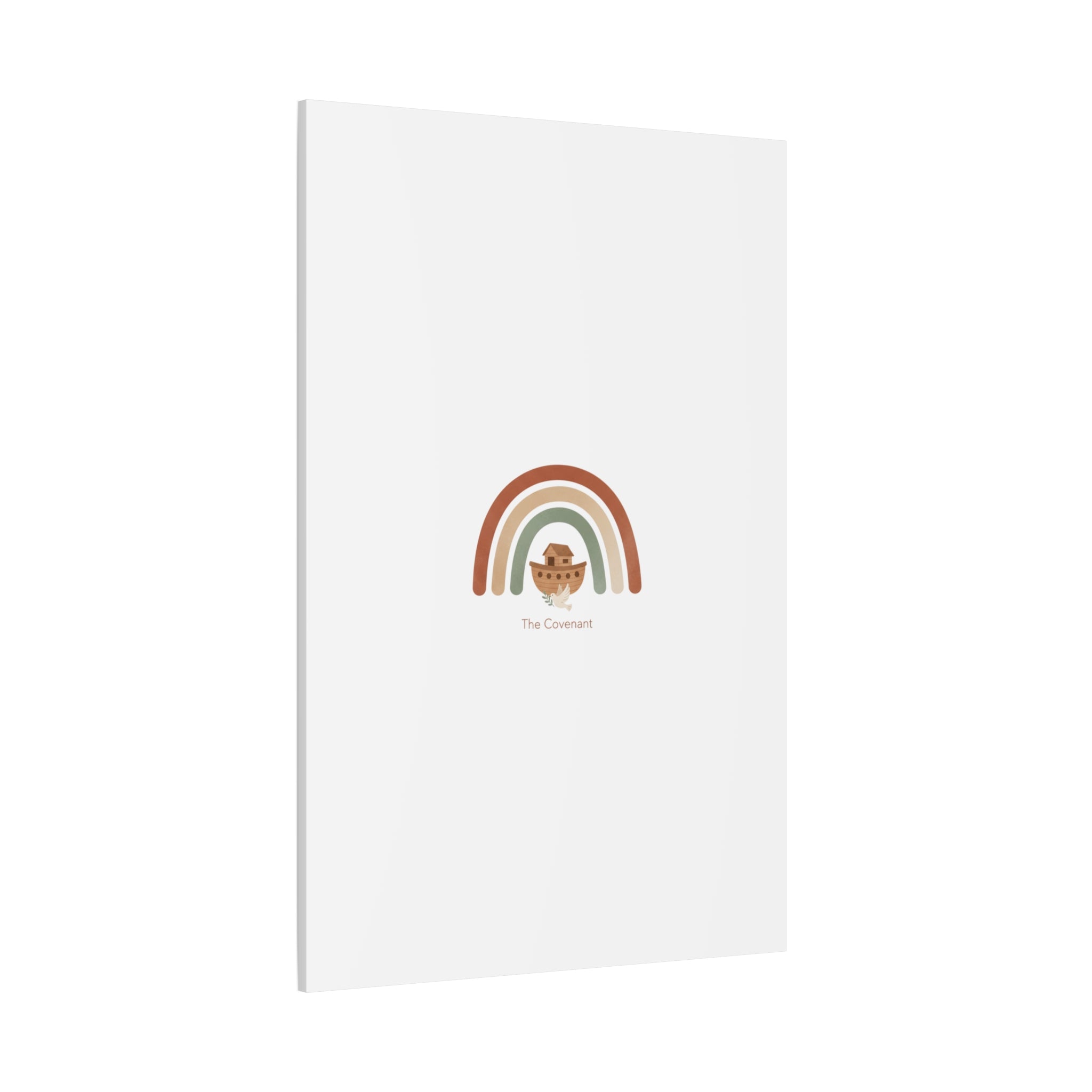 Noah's Ark Rainbow Matte Canvas Wall Art - "The Covenant" Nursery Decor