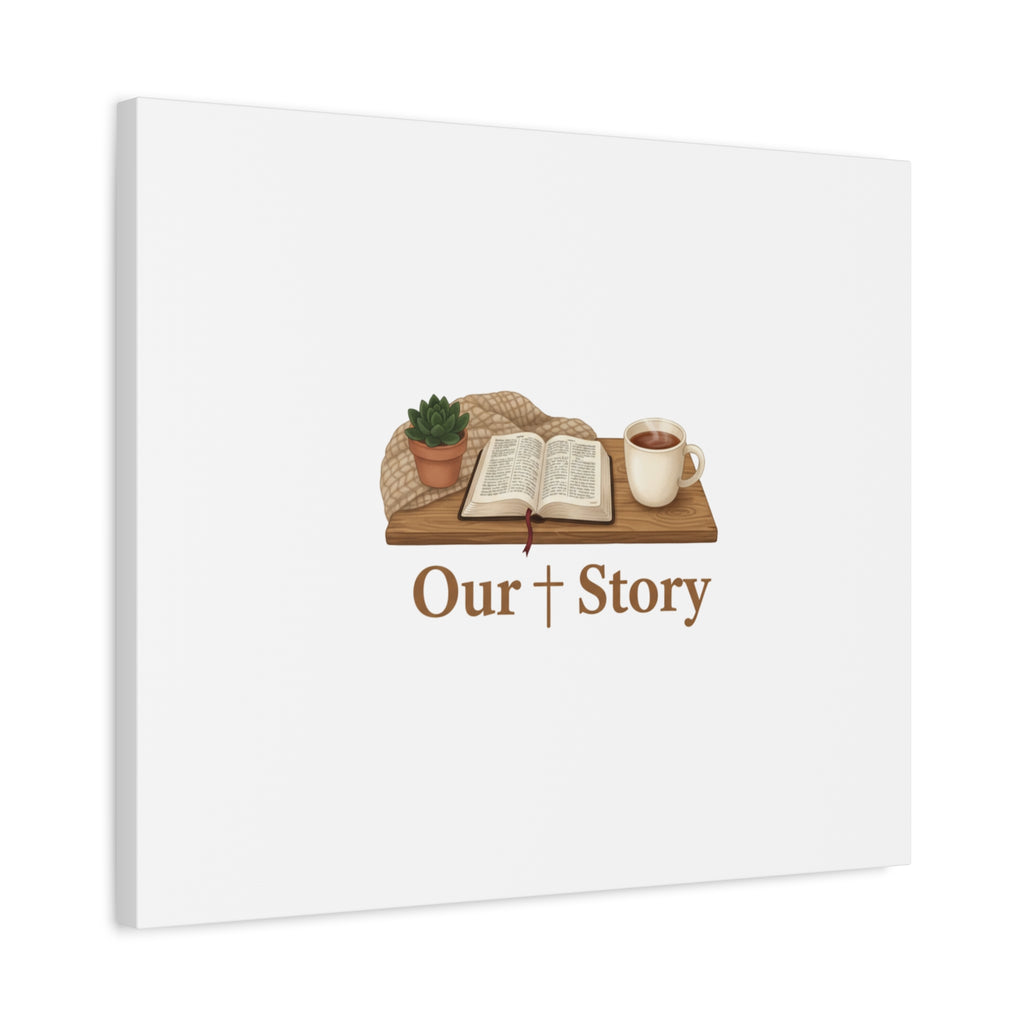 Our Story Canvas | Cozy Reading Aesthetic, Bookish Home Decor