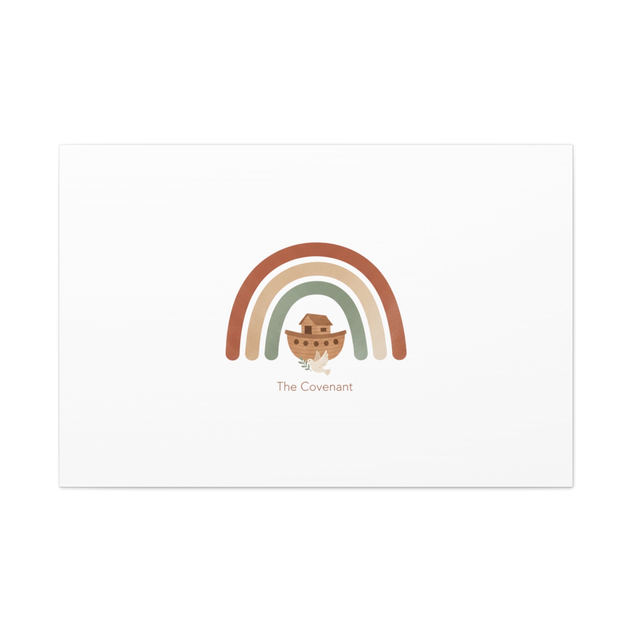 Noah's Ark Rainbow Matte Canvas Wall Art - "The Covenant" Nursery Decor