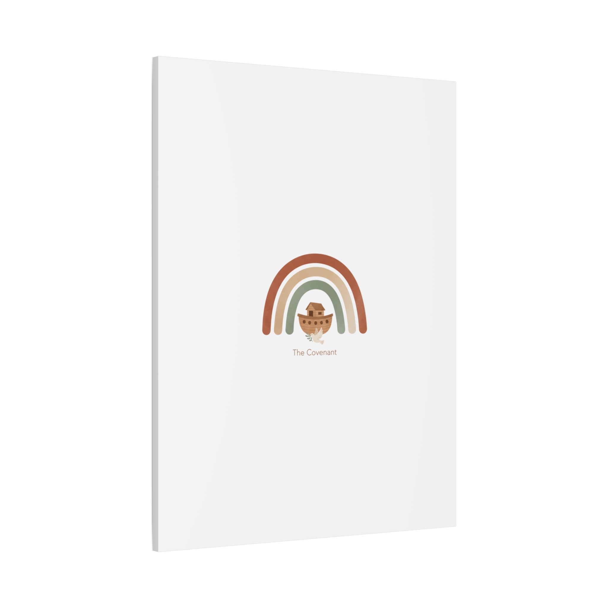 Noah's Ark Rainbow Matte Canvas Wall Art - "The Covenant" Nursery Decor