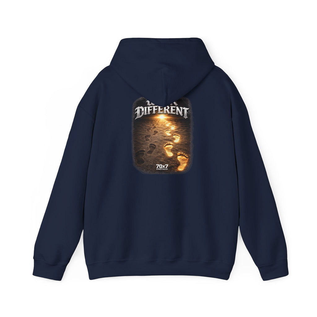 70x7 Streetwear Hoodie — 70x7 "Walk Different" Graphic Pullover