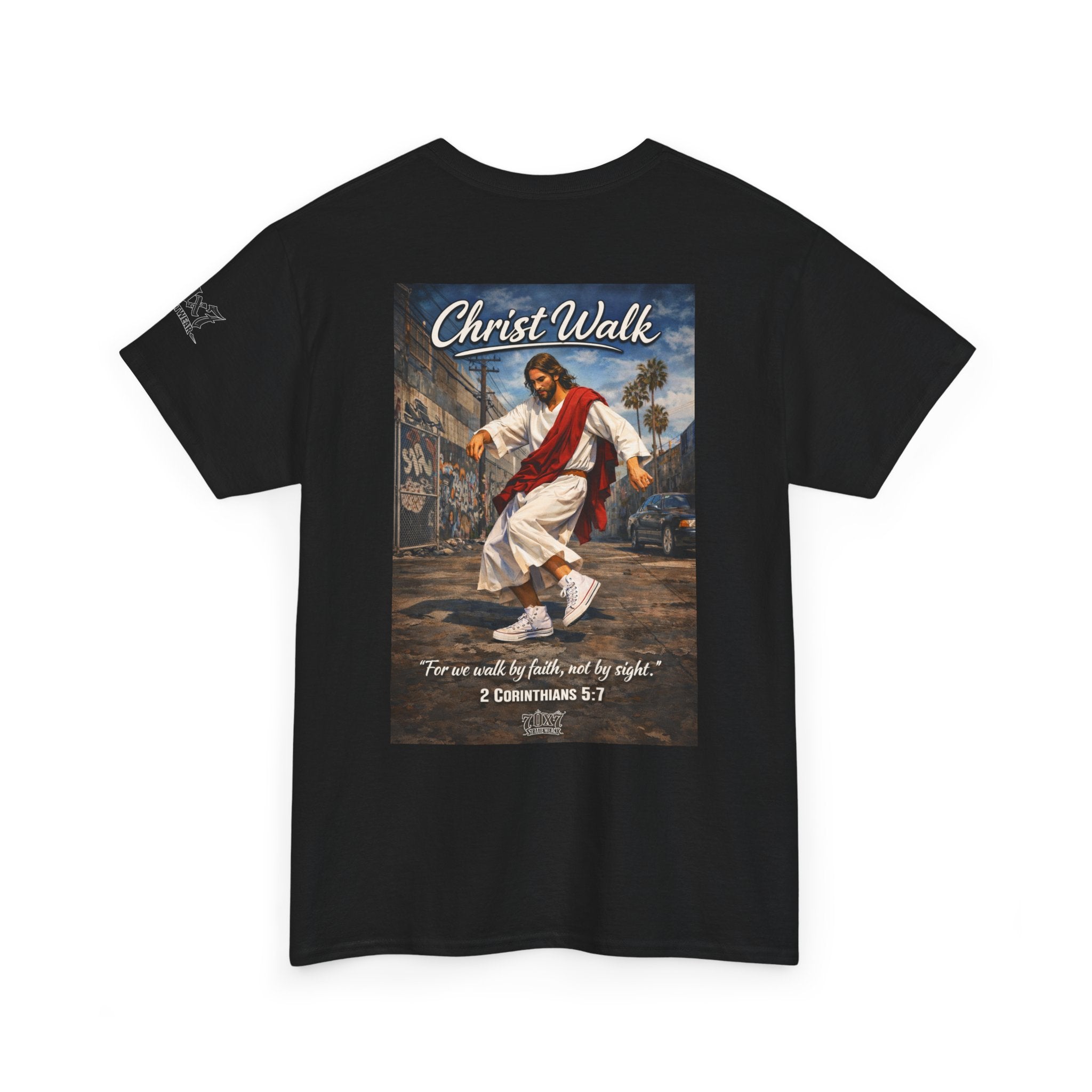 Christ Walk T-Shirt — ‘For we walk by faith, not by sight’ Christian Graphic Tee