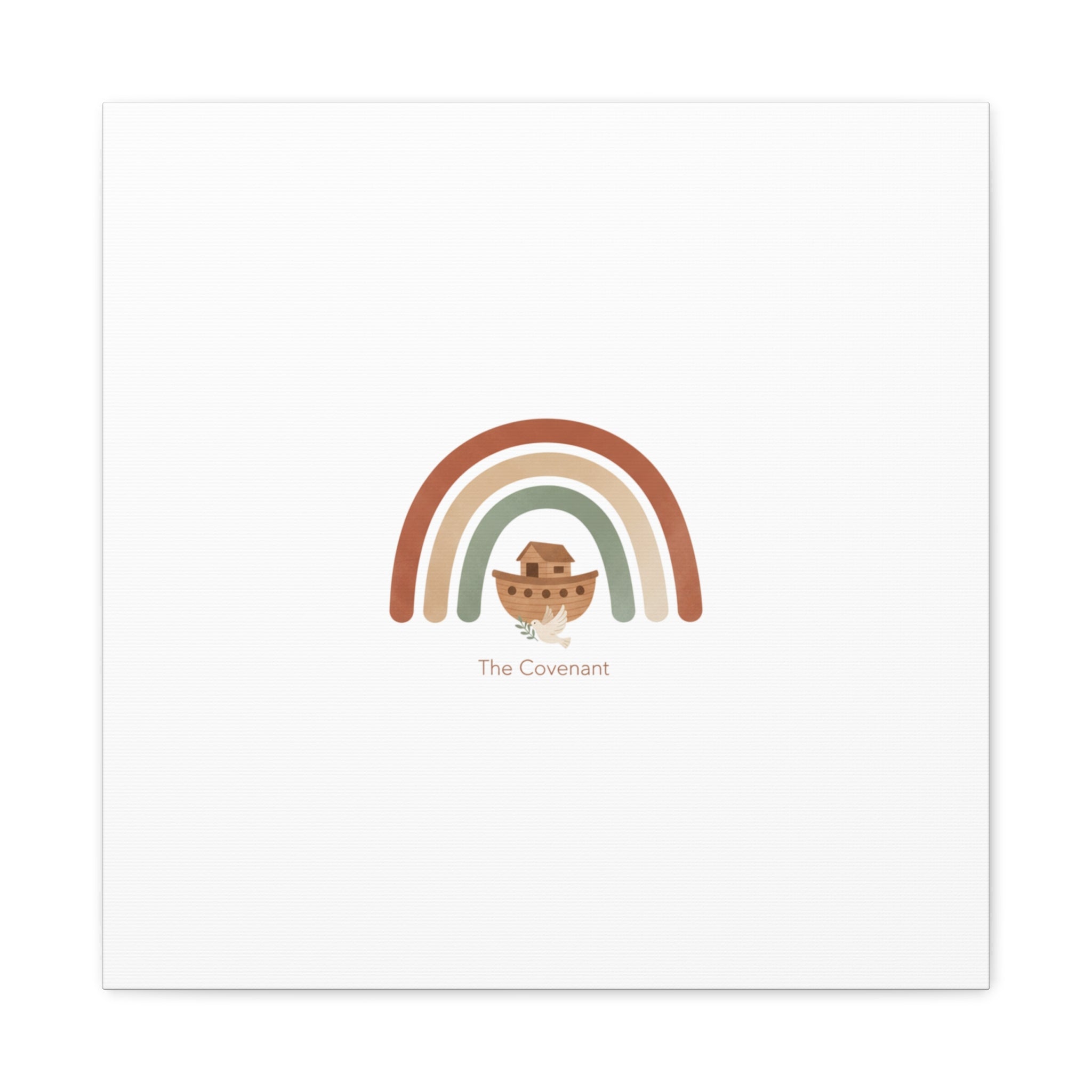 Noah's Ark Rainbow Matte Canvas Wall Art - "The Covenant" Nursery Decor