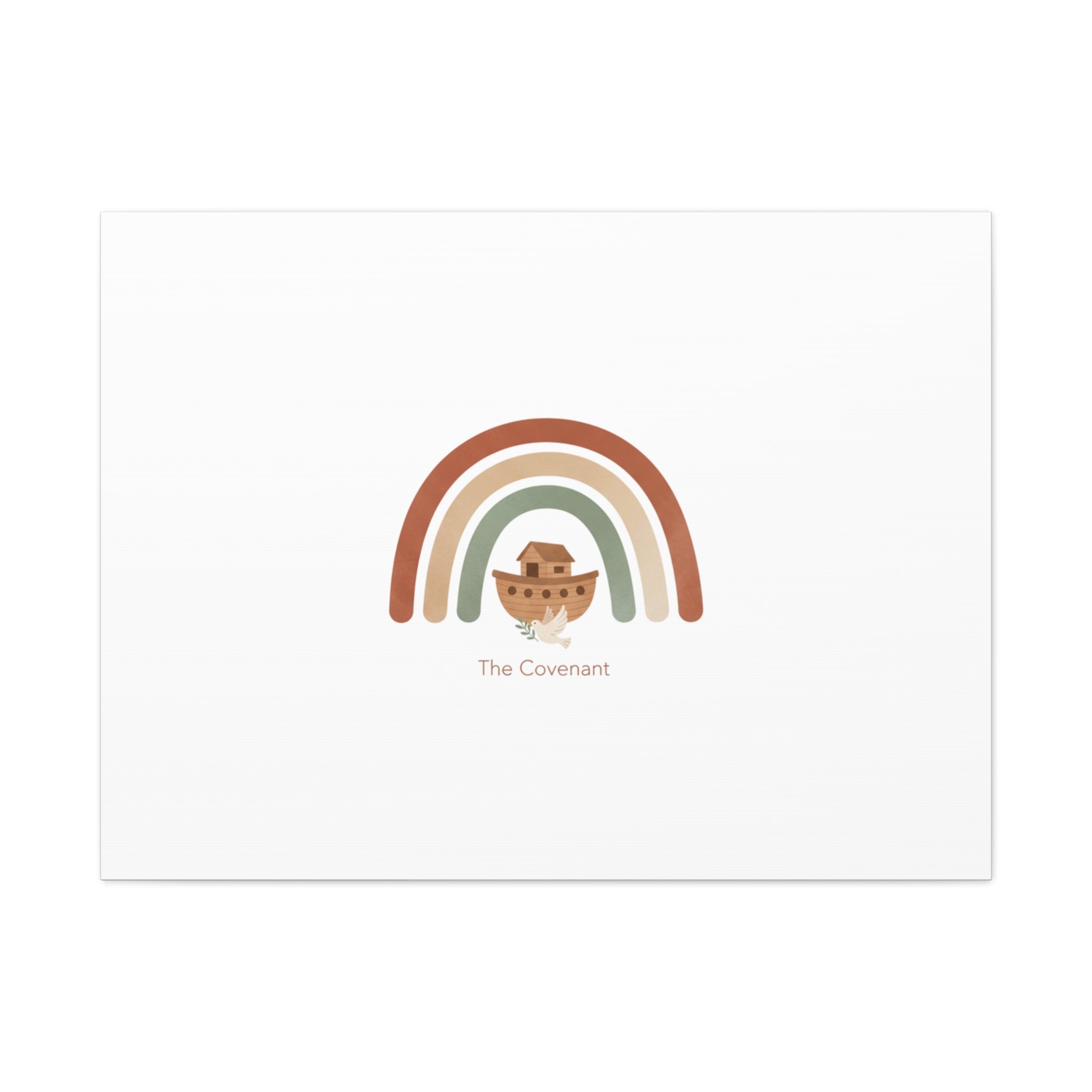 Noah's Ark Rainbow Matte Canvas Wall Art - "The Covenant" Nursery Decor