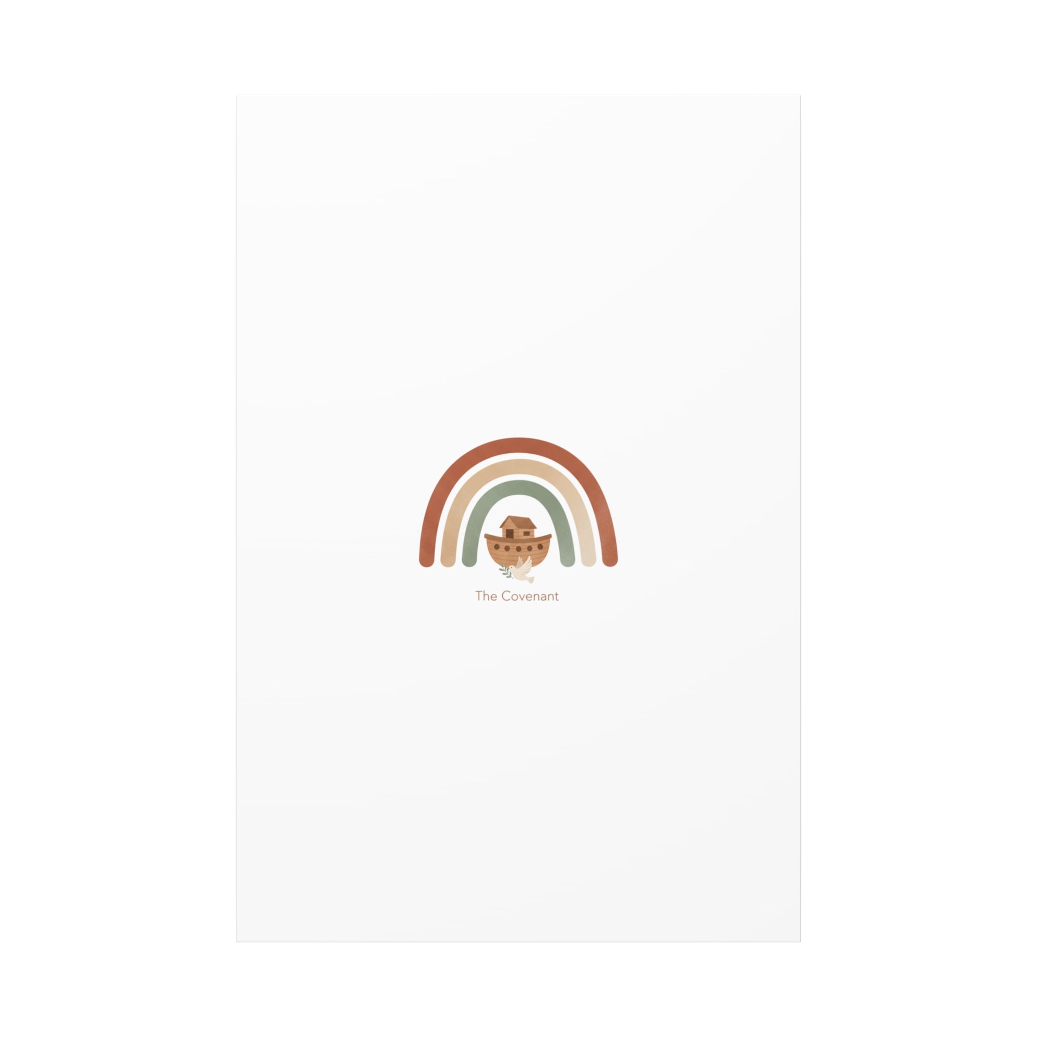 Noah's Ark Rainbow Matte Canvas Wall Art - "The Covenant" Nursery Decor