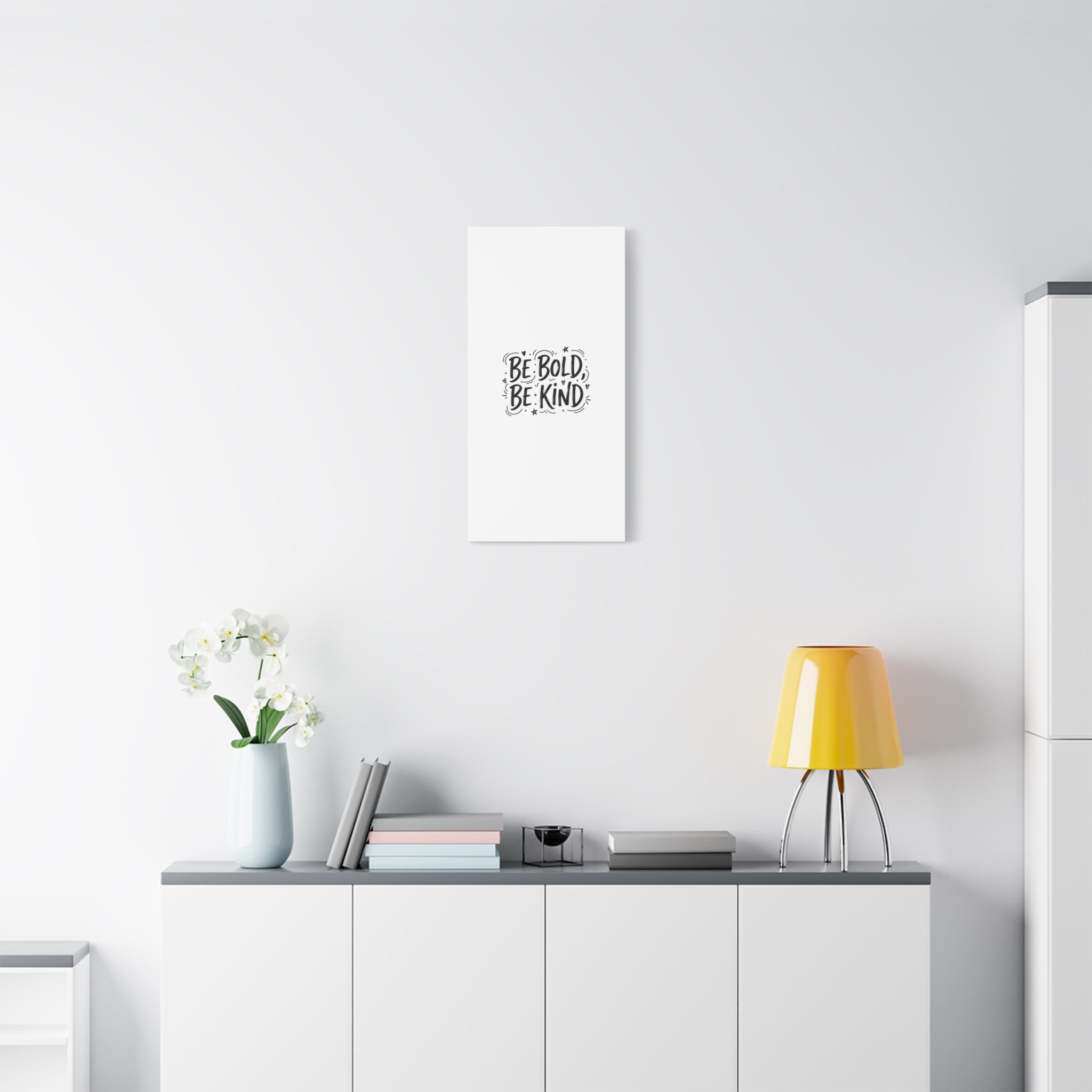 Be Bold Be Kind Canvas | Handwritten Marker Brush Script, Humanized Typography