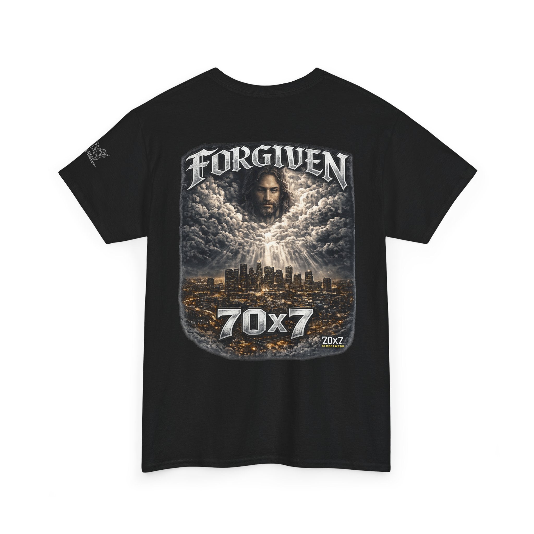 70x7 Streetwear Forgiven Tee — Christian Streetwear Graphic T‑Shirt